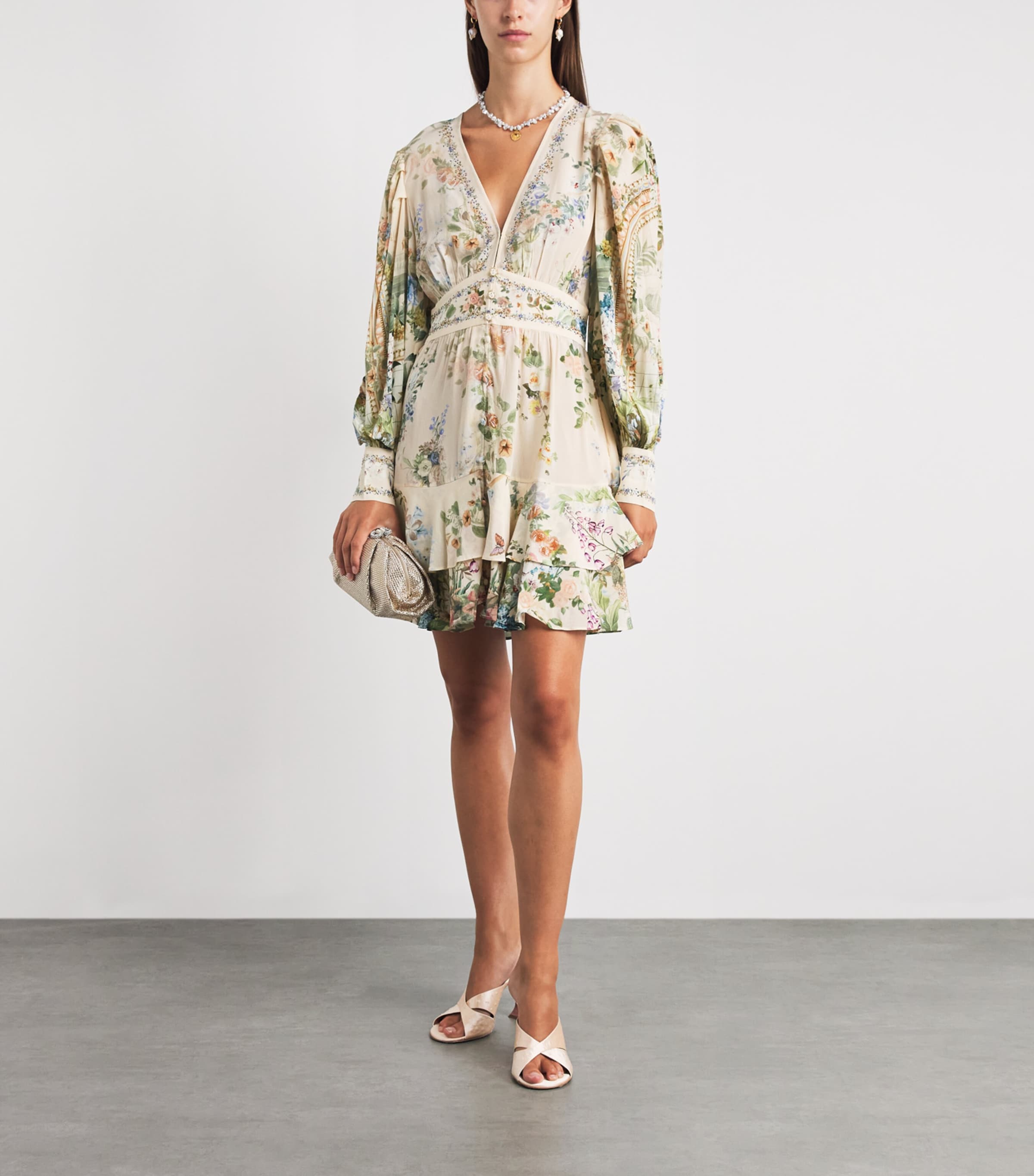 Camilla Womens Silk Midsummer Masterpiece Ruffle Mini Dress Midsummer Msterpiece Image 2
