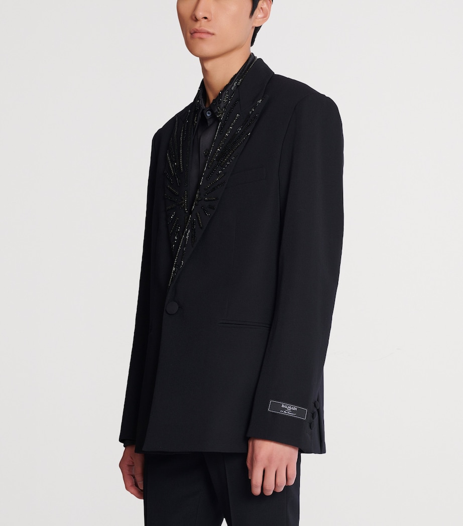 Wool Embellished Blazer EAP NOIR/NOIR Image 5