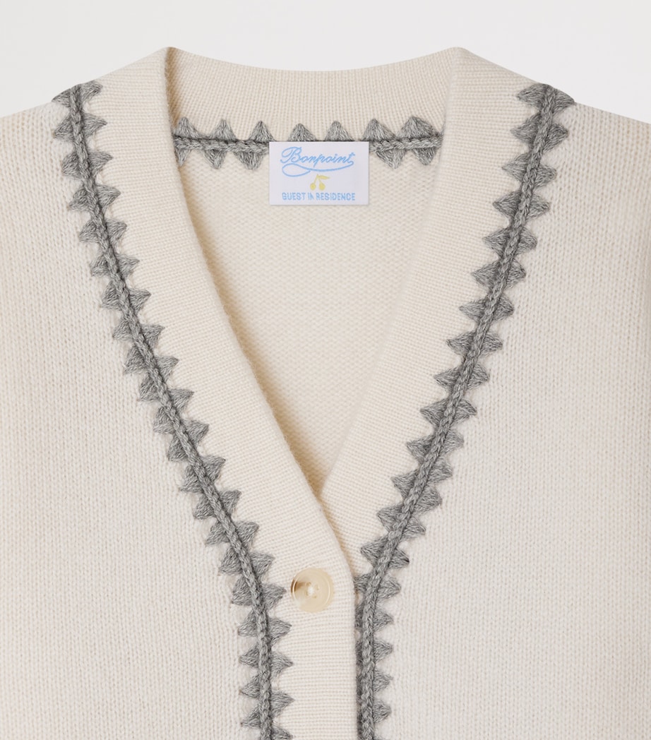 x Guest In Residence Cashmere Lyndon Cardigan (4-8 Years) RA BLANC LAIT Image 3