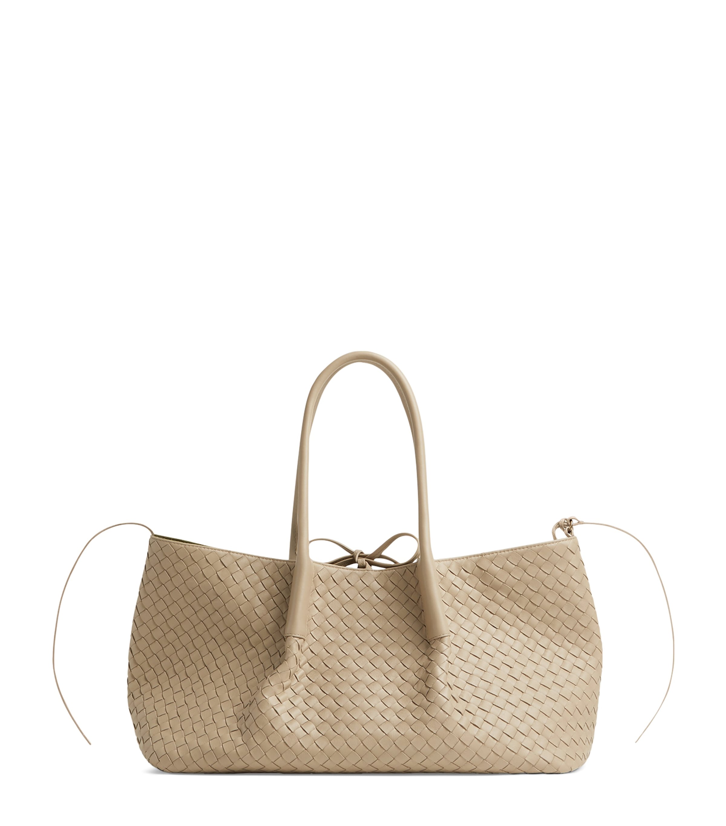 トートバッグ Bottega Veneta Sand Leather Small Pinacoteca Shopping Bag Bottega Veneta Small Leather Reversible Intrecciato
