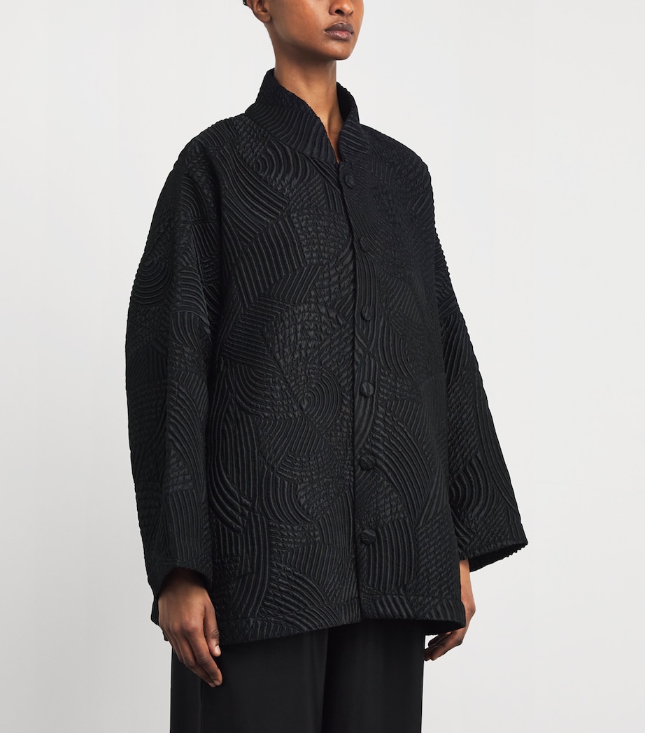 Wool-Silk-Blend Jacket BLACK Image 3