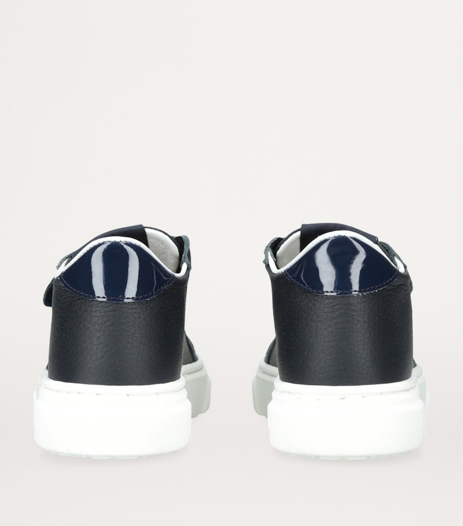Leather Velcro Sneakers NAVY Image 2