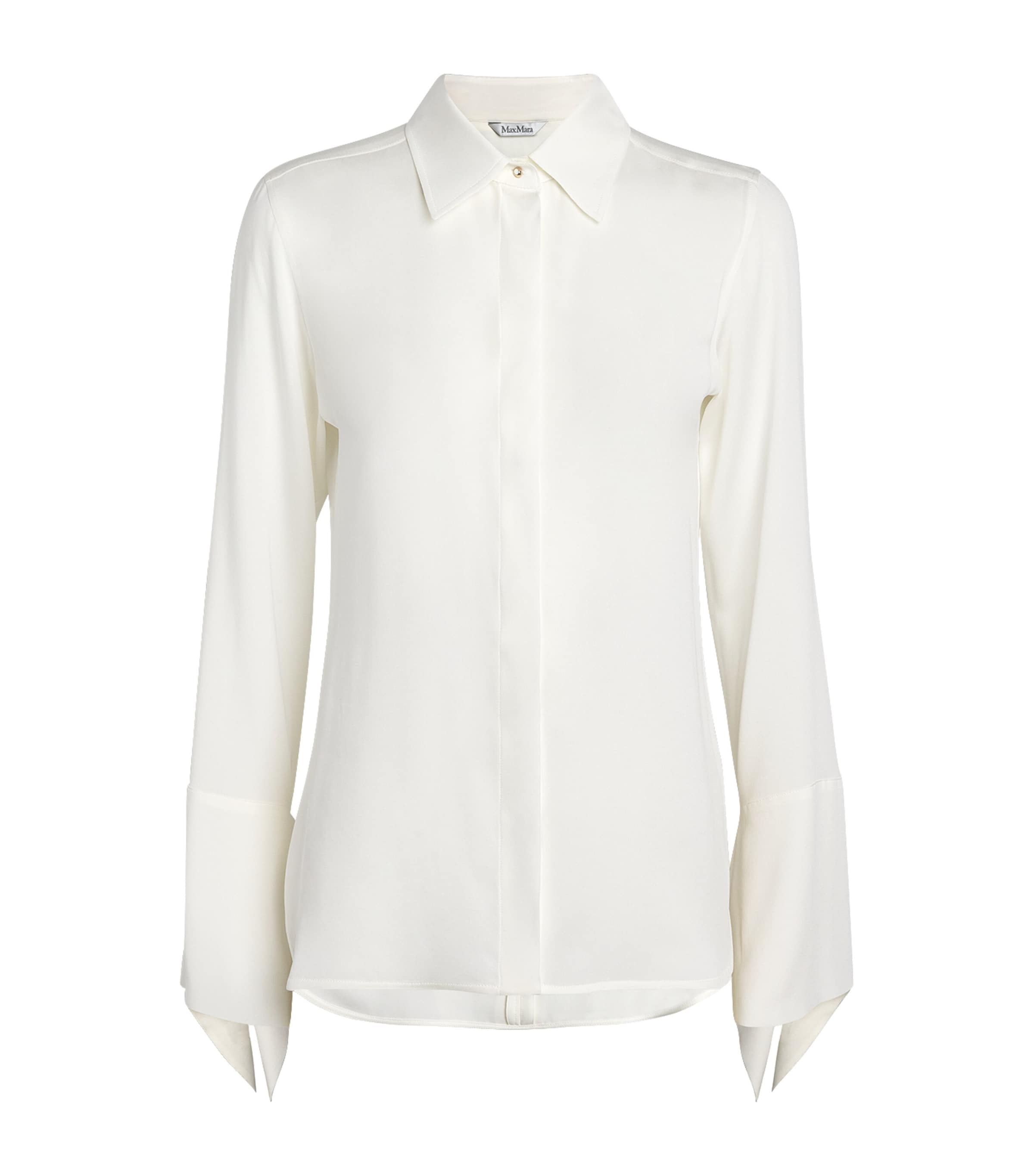 MAX MARA SILK FLARED-CUFF SHIRT 