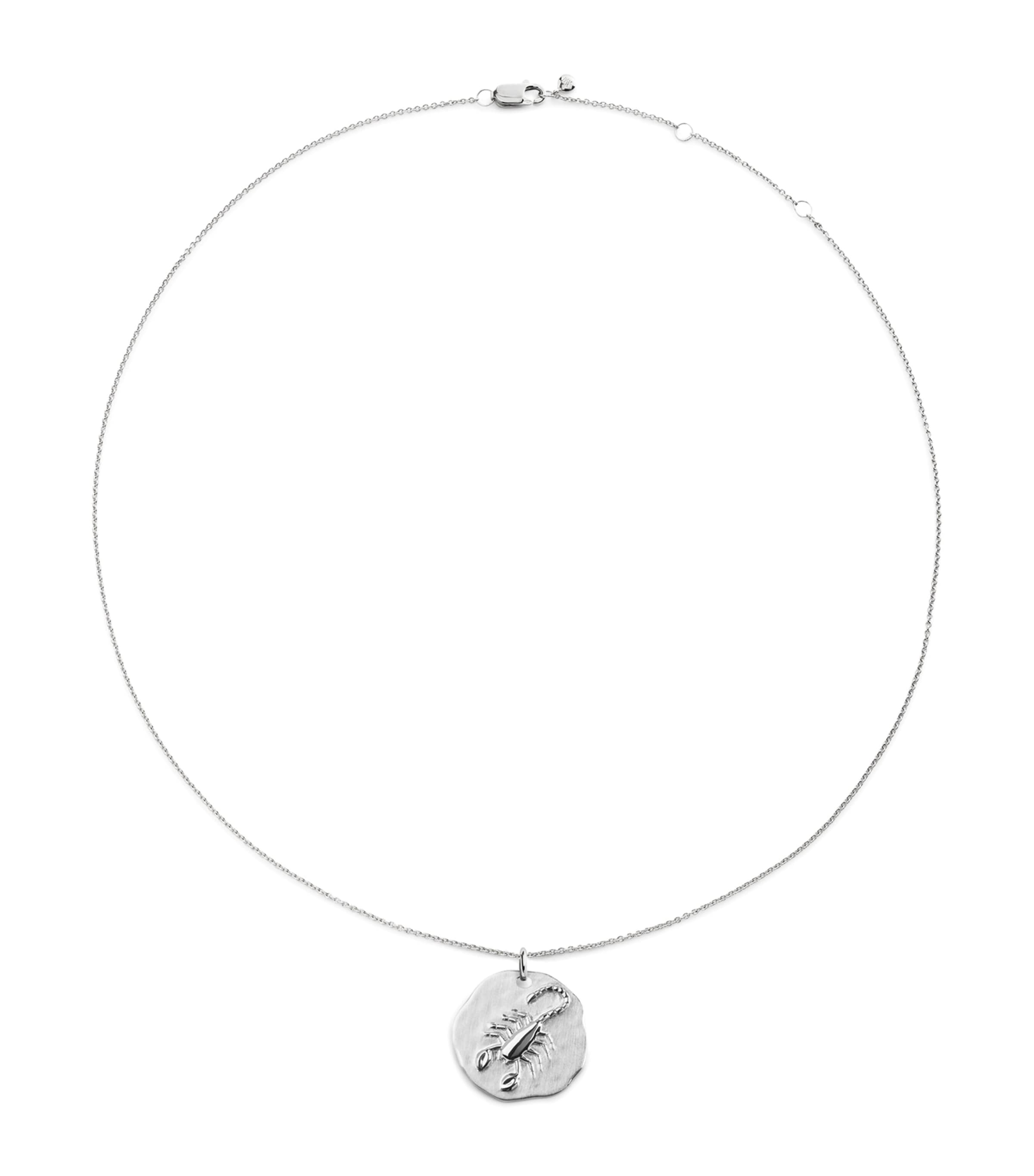 Monica Vinader Sterling Silver Scorpio Zodiac Necklace Sterling Silver Image 1