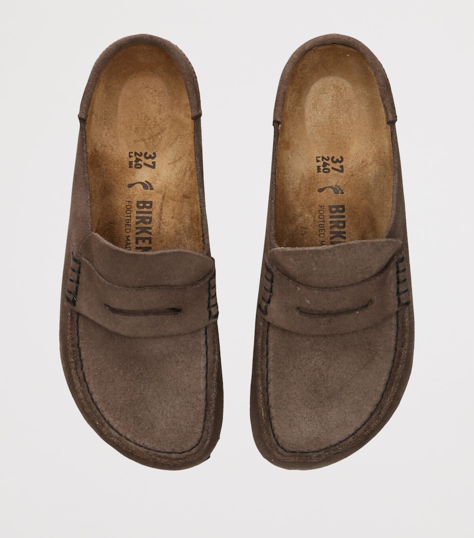 Birkenstock Suede Naples Wrapped Slip-On Shoes Brown Image 4