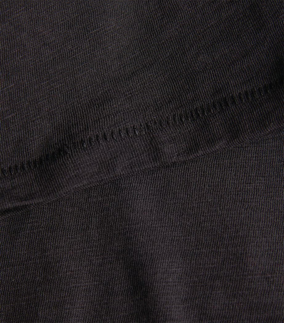 Cotton The Vee Slub T-Shirt BLACK BLACK Image 9