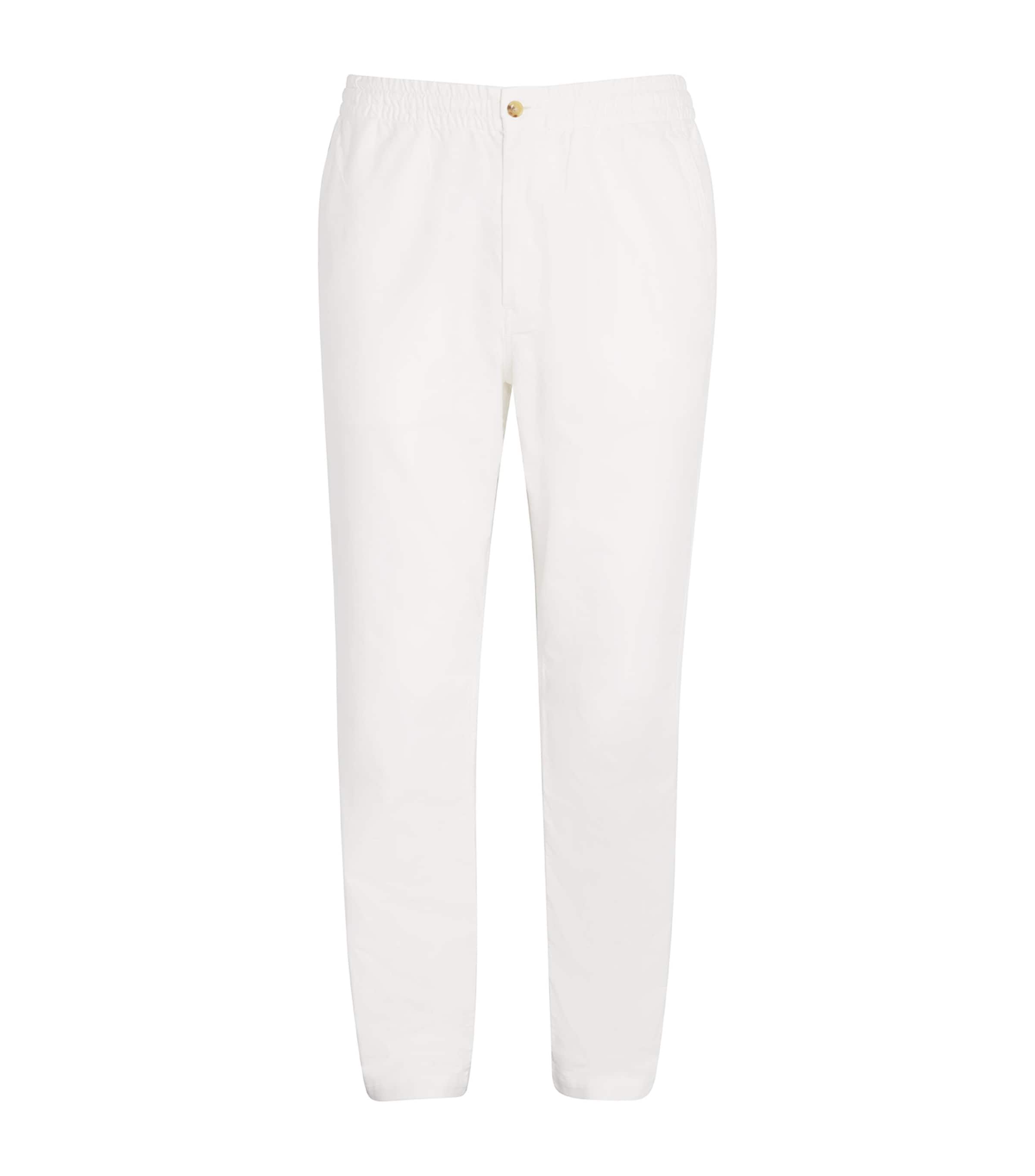 Polo Ralph Lauren Mens Cotton Classic Oxford Trousers White Image 1