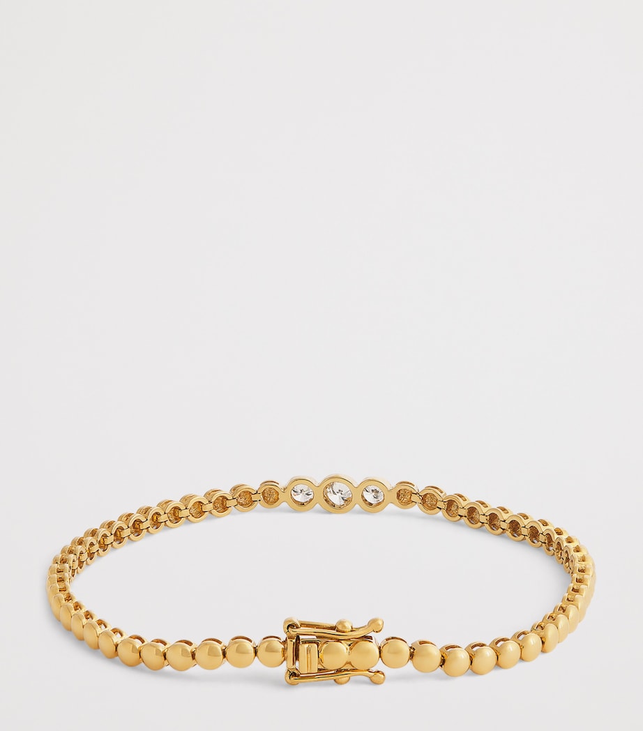 Yellow Gold and Diamond Bezel Tennis Bracelet YELLOW GOLD Image 3