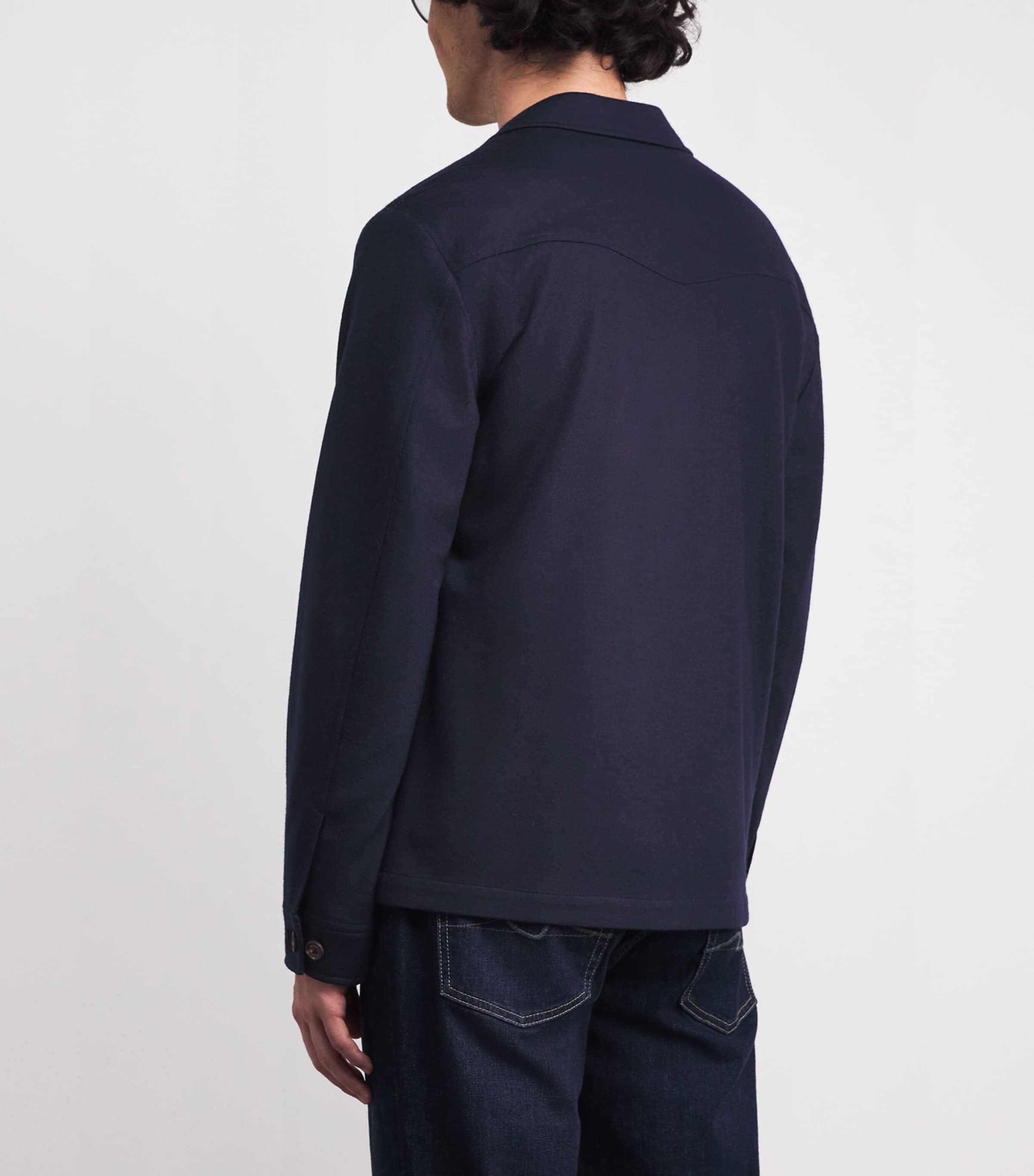 Wool Pea Coat BLU Image 4