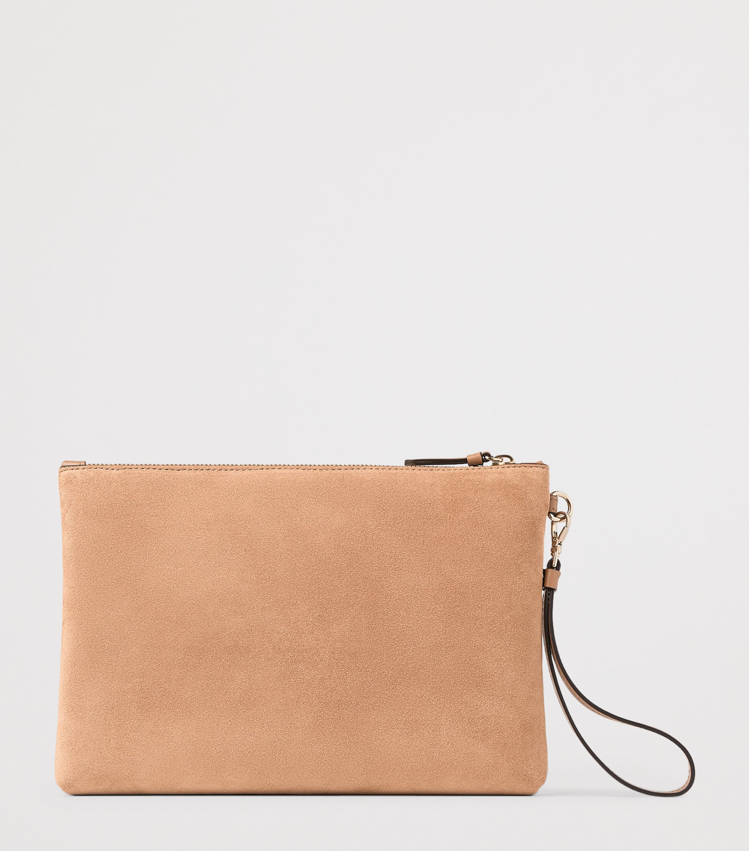 Suede Embroidered Pouch TOFFEE/LIGHT GOLD Image 3