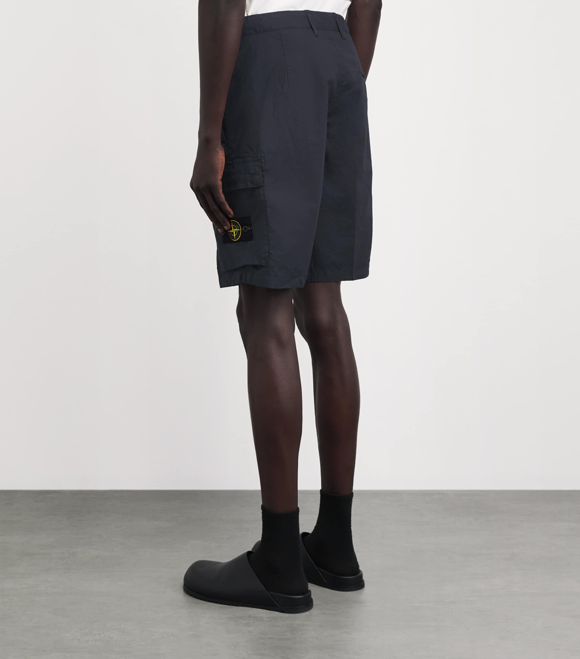 Stone Island Mens Stretch-Cotton Tela Bermuda Shorts Image 5