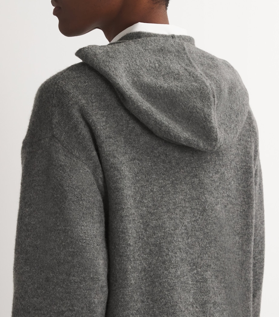 Merino Wool-Blend Hoodie B51 MED HTHR GREY Image 6