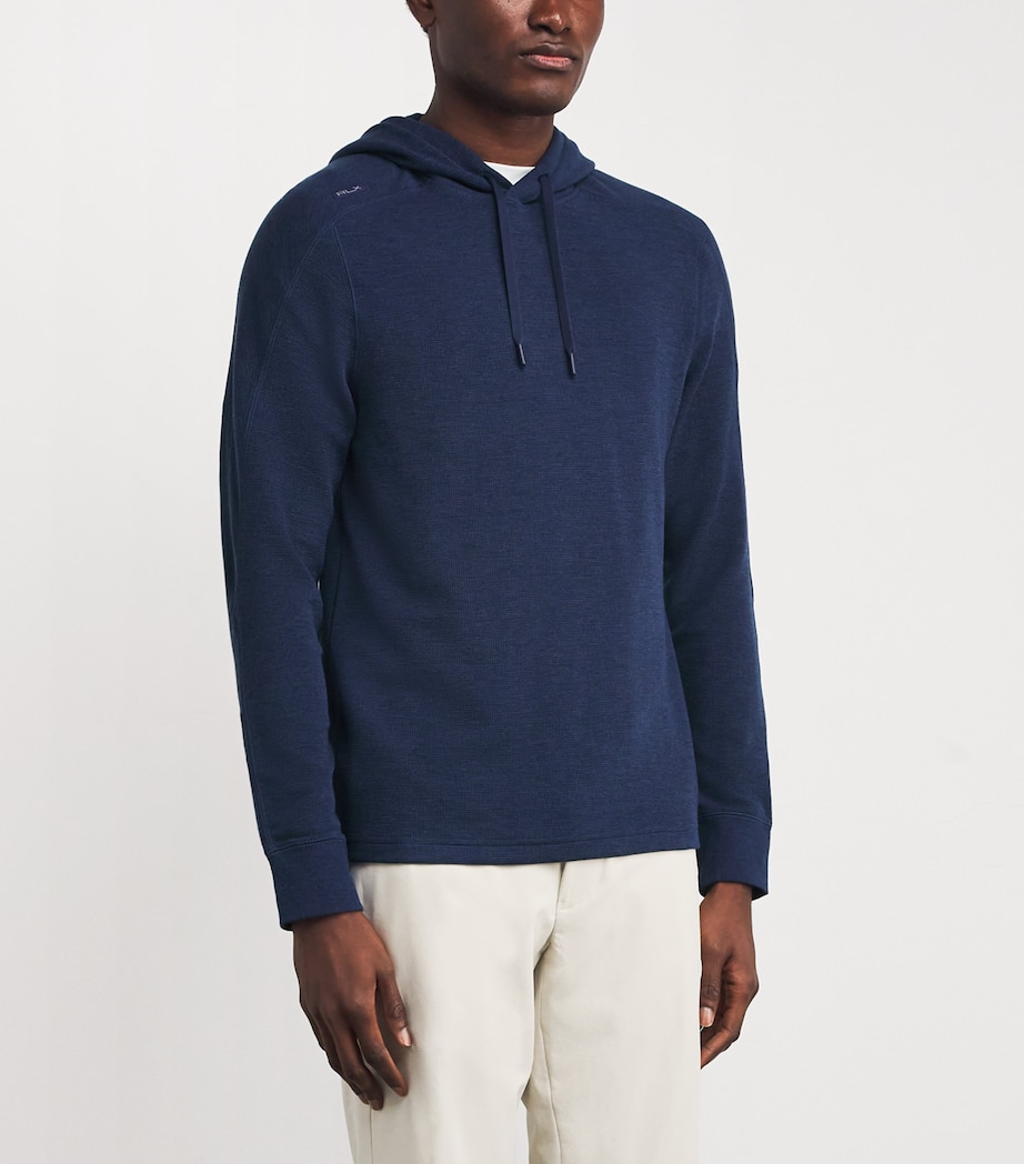 Waffle-Knit Hoodie SPRING NAVY HEATHER Image 3