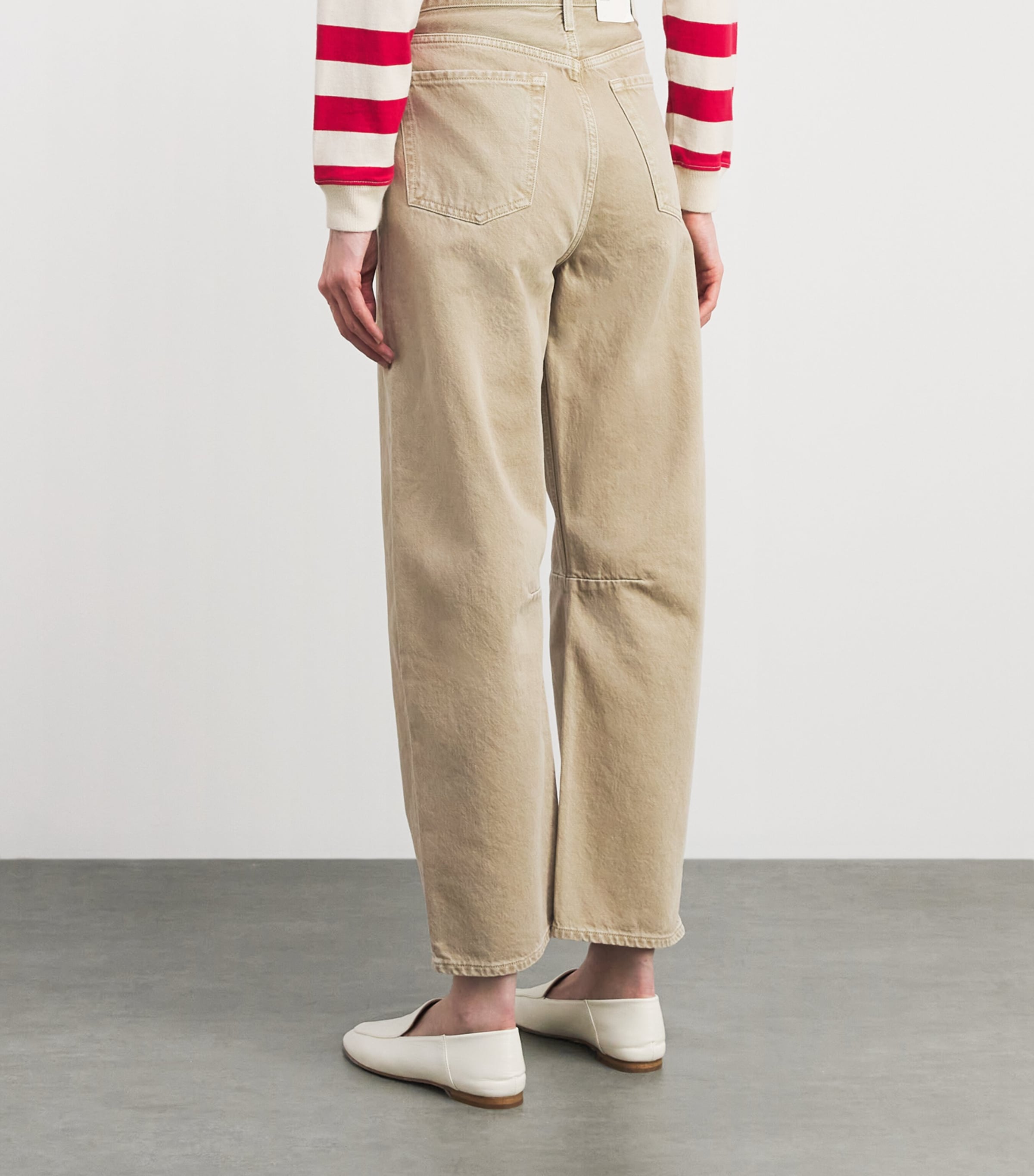 Citizens of Humanity Beige Miro Barrel-Leg Relaxed Jeans | Harrods US