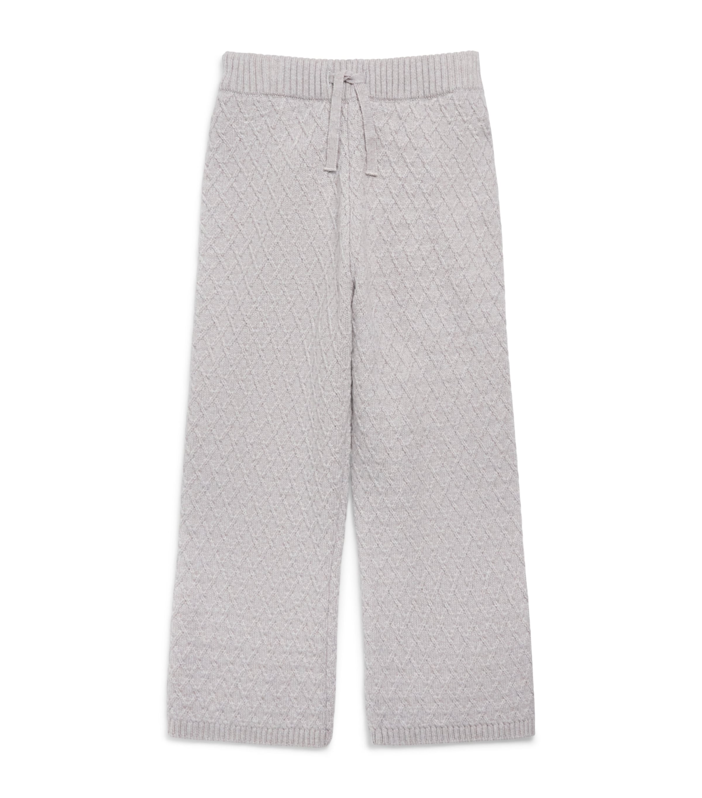 Eleventy Kids Virgin Wool Wide-Leg Trousers (2-16 Years) Beige Chiaro Mel Image 1