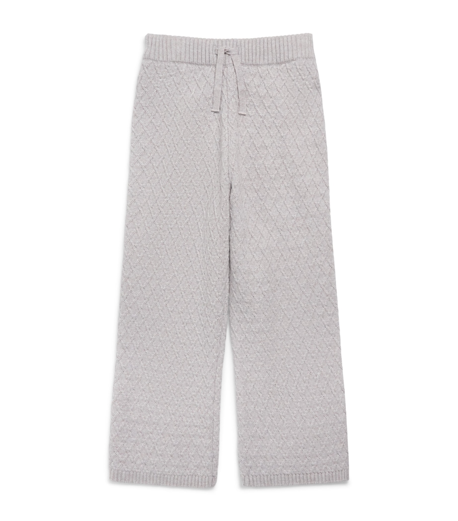 Eleventy Kids Virgin Wool Wide-Leg Trousers (2-16 Years) Beige Chiaro Mel Image 1