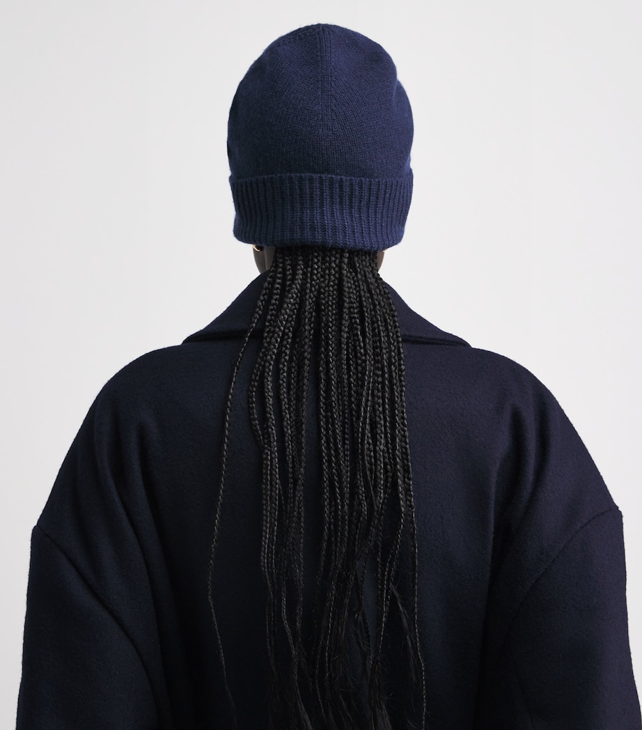 Joseph Cashmere Beanie Indigo Image 2
