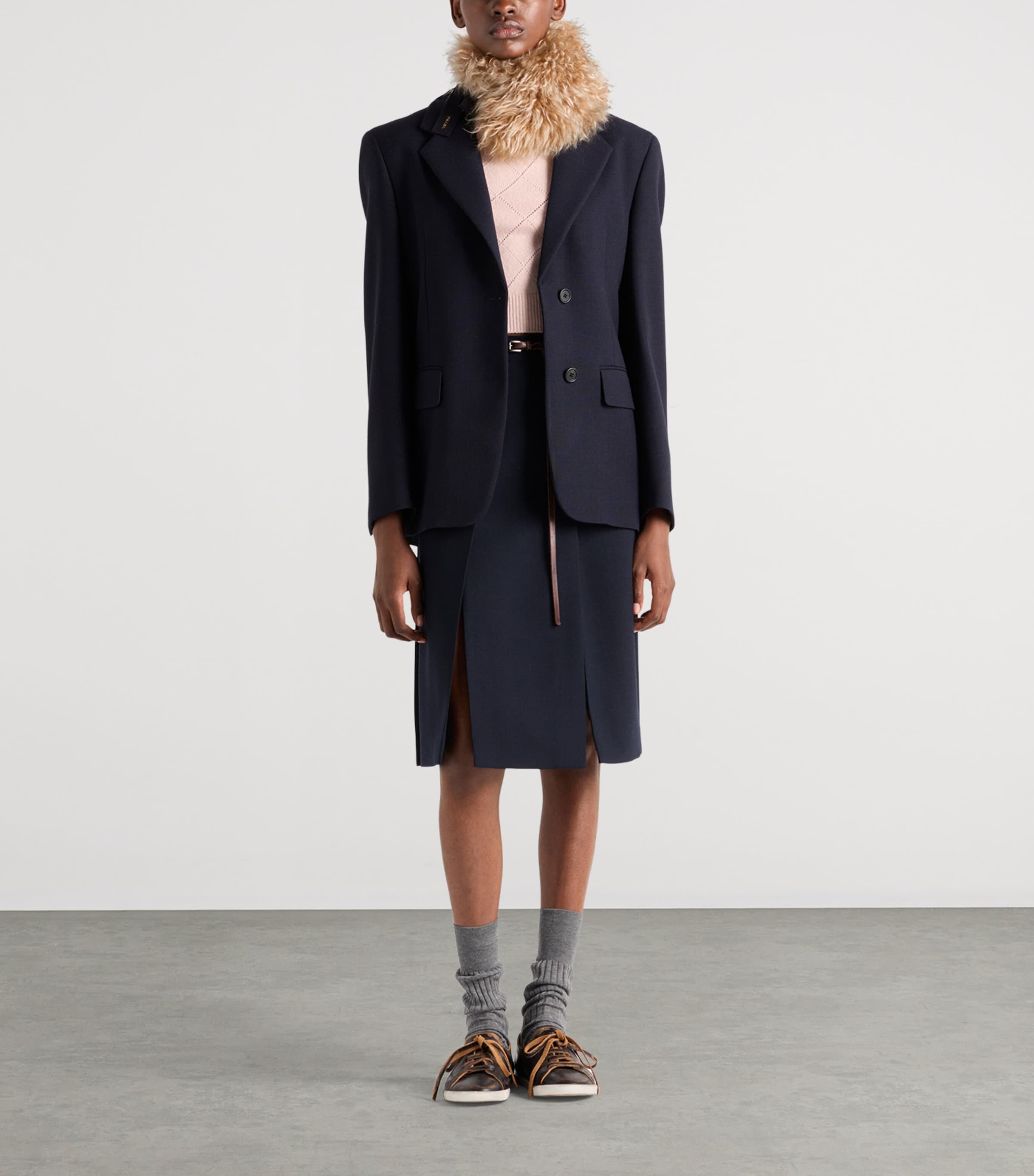 Cashmere Short-Sleeve Sweater F0028 Image 2