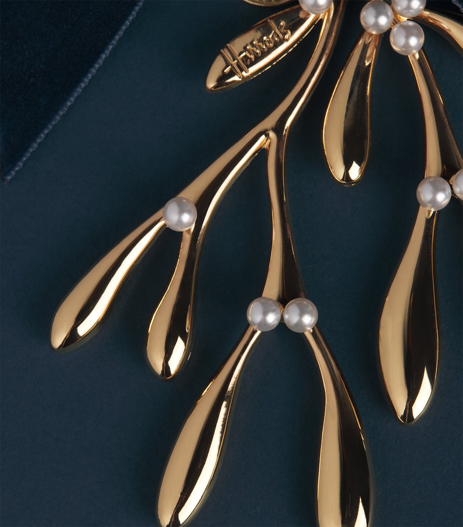Harrods Mistletoe Tree Decoration Gold Image 2