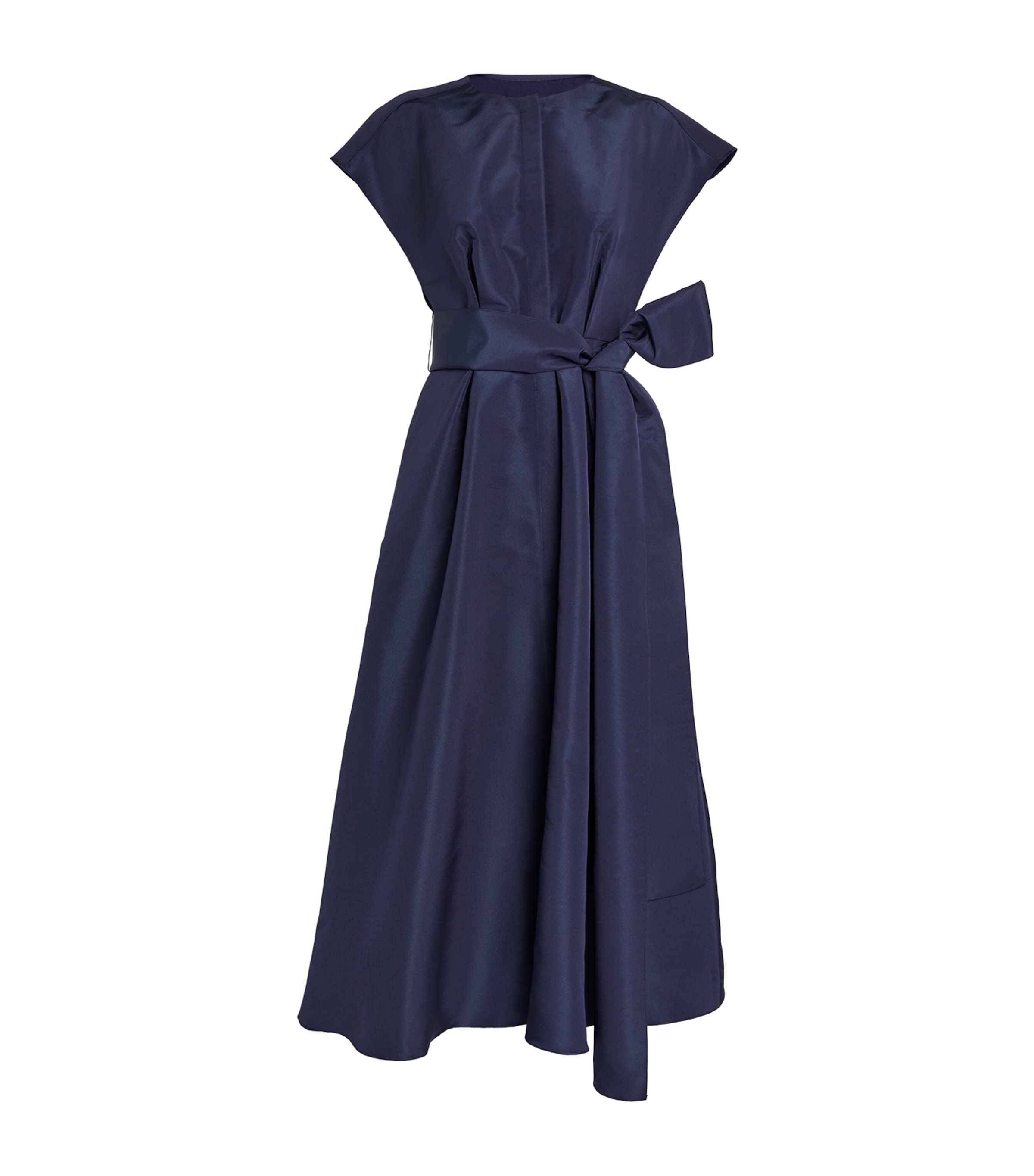 Carolina Herrera Dropped-shoulder Midi Dress In Blue