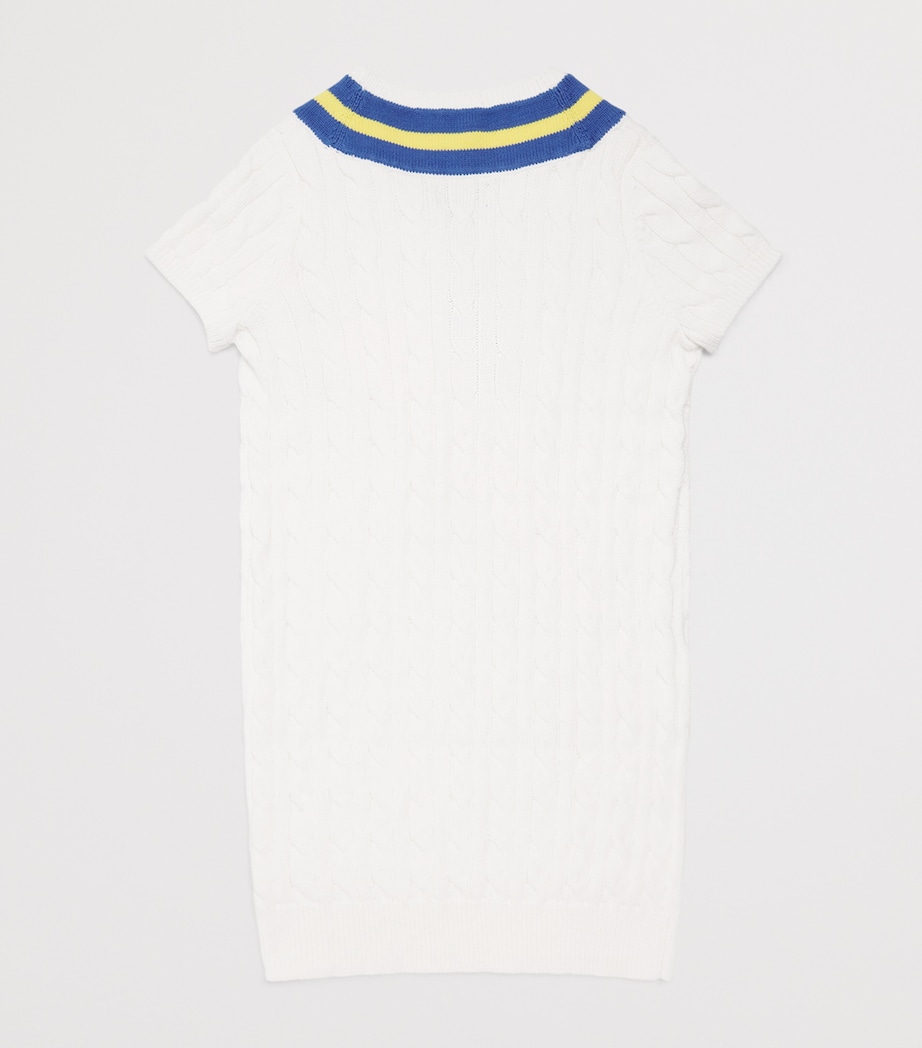 Ralph Lauren Kids Cotton Cable-Knit Dress (7-14 Years) Deckwash W Image 2