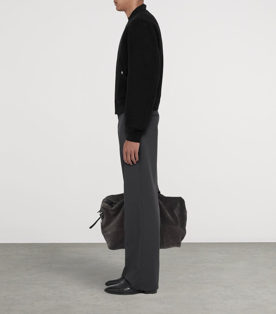AllSaints Mens Moor Straight Trousers Charcoal Grey Image 8