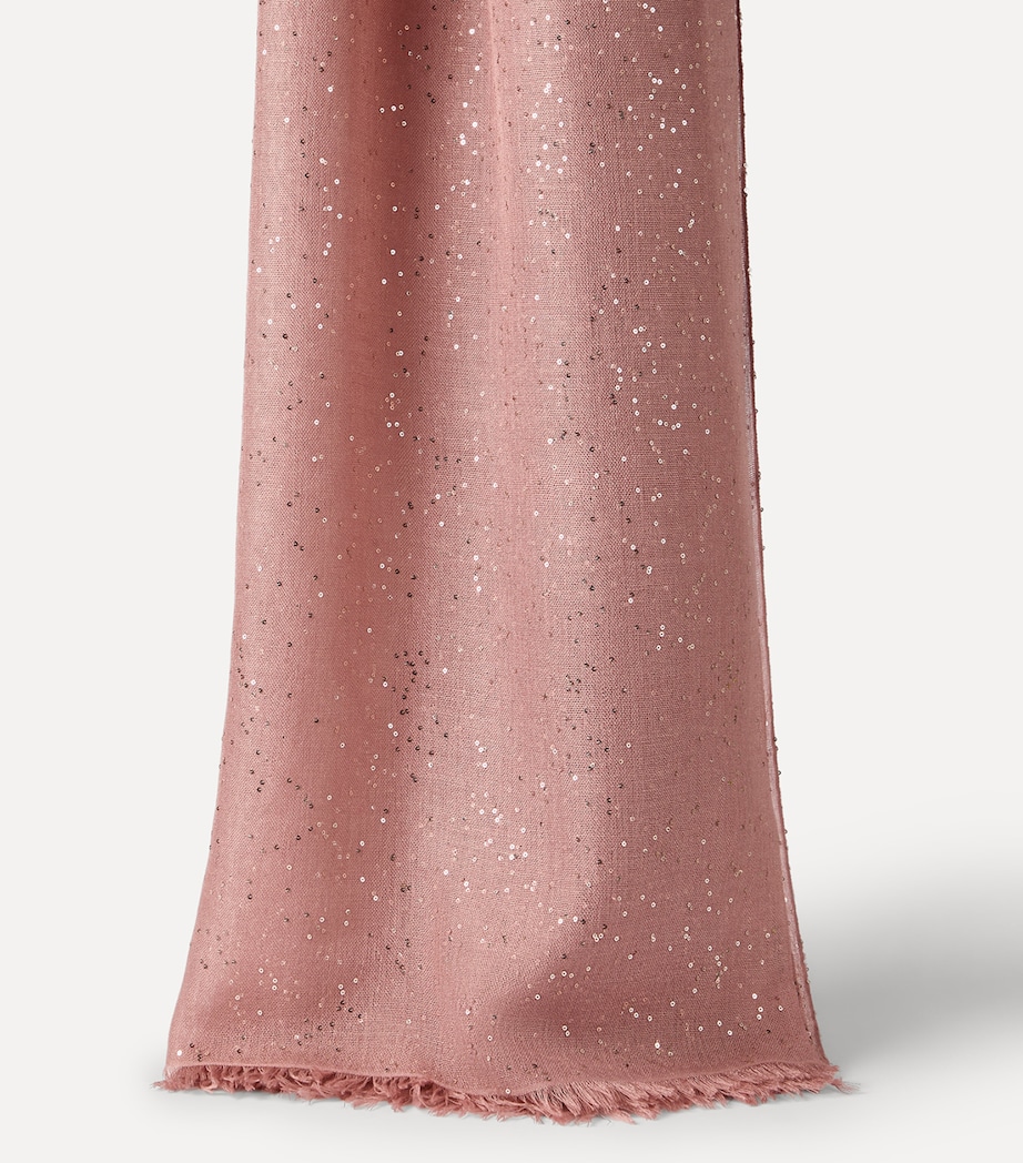 Brunello Cucinelli Cashmere-Silk Sequin Scarf Image 2