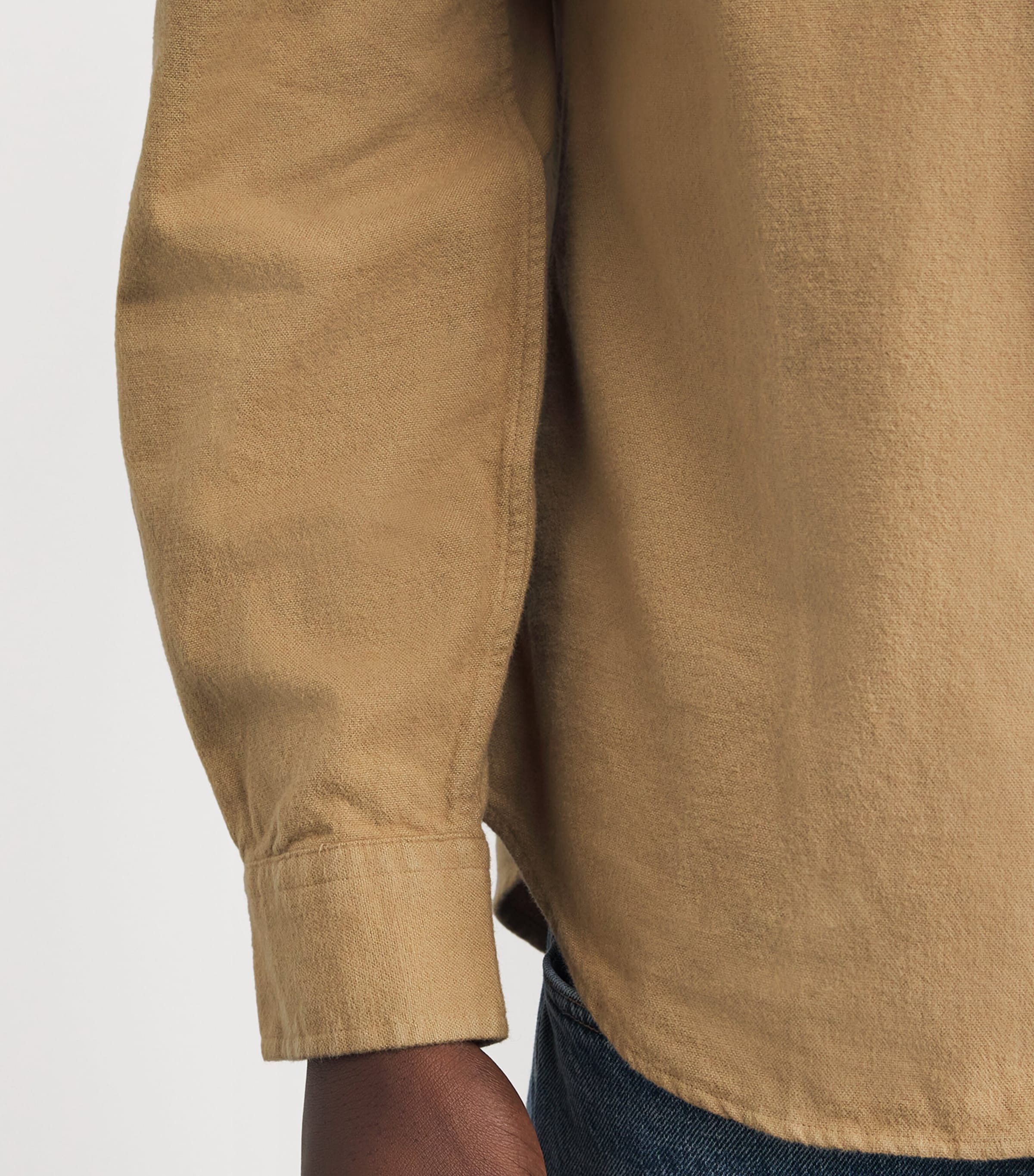 Polo Ralph Lauren Mens Flannel Polo Pony Shirt Beige/khaki Image 6