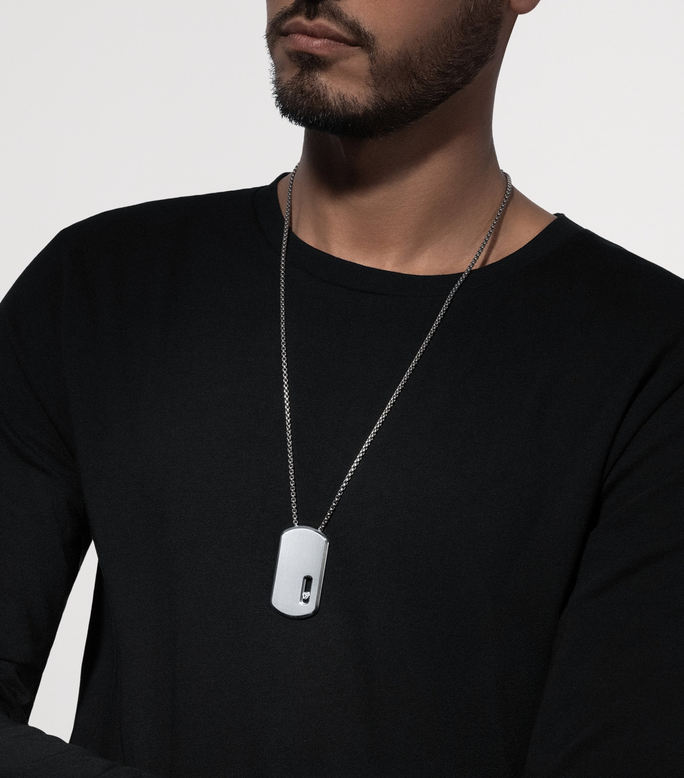Messika Move Titanium large pendant necklace Titanium Image 2