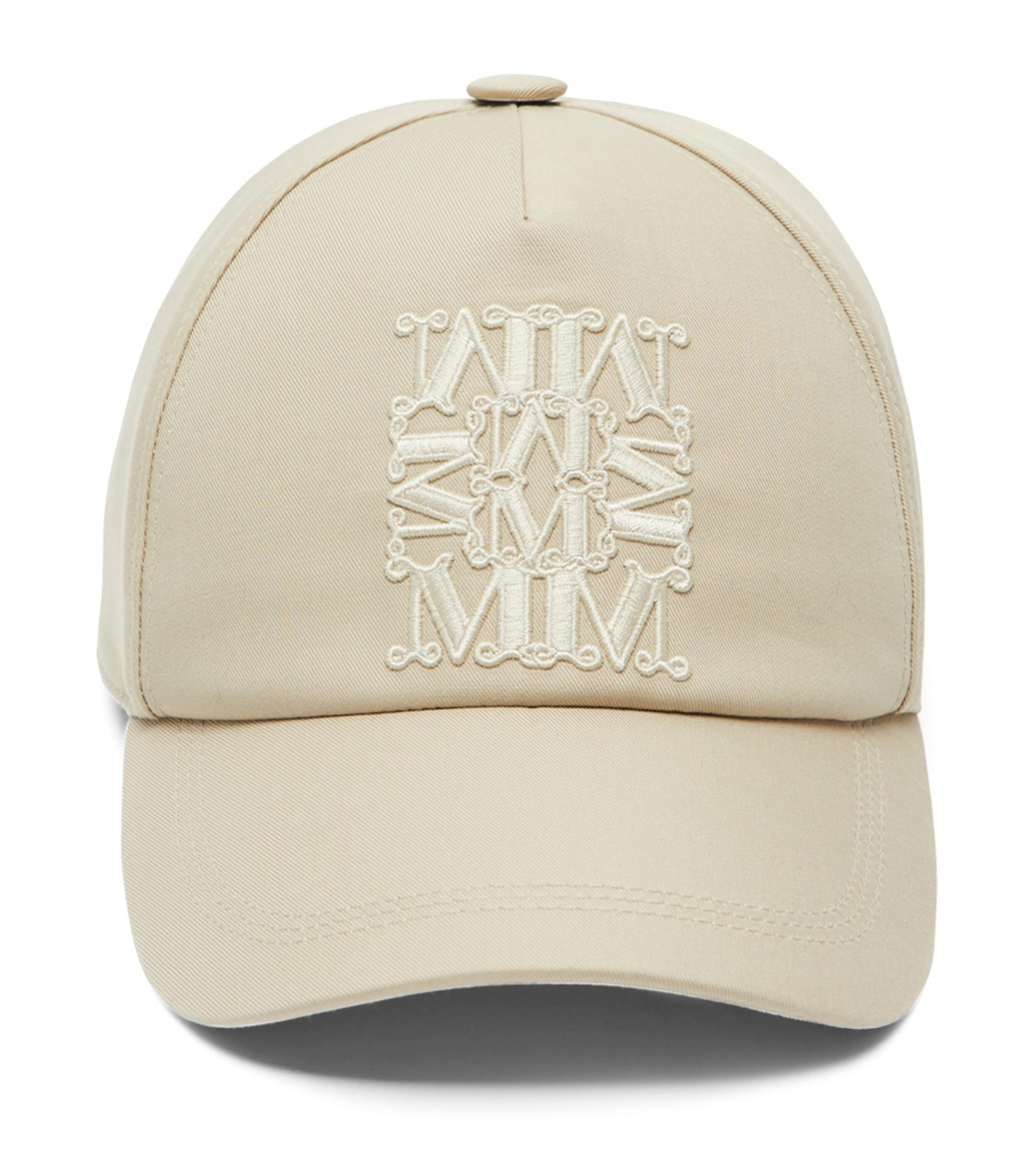 Max Mara Water-Repellent Monogram Baseball Cap Stone Image 1