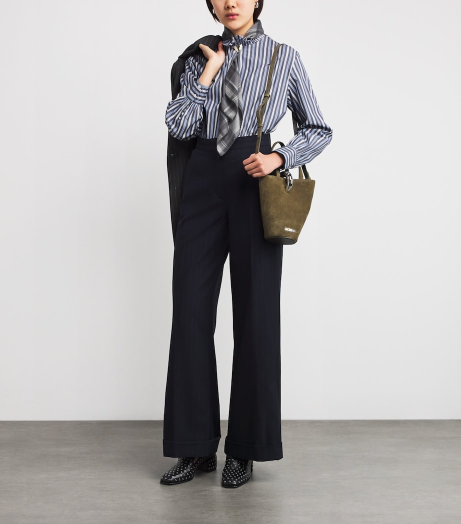 Stripe Victorian-Collar Blouse MULTICOLORED Image 2