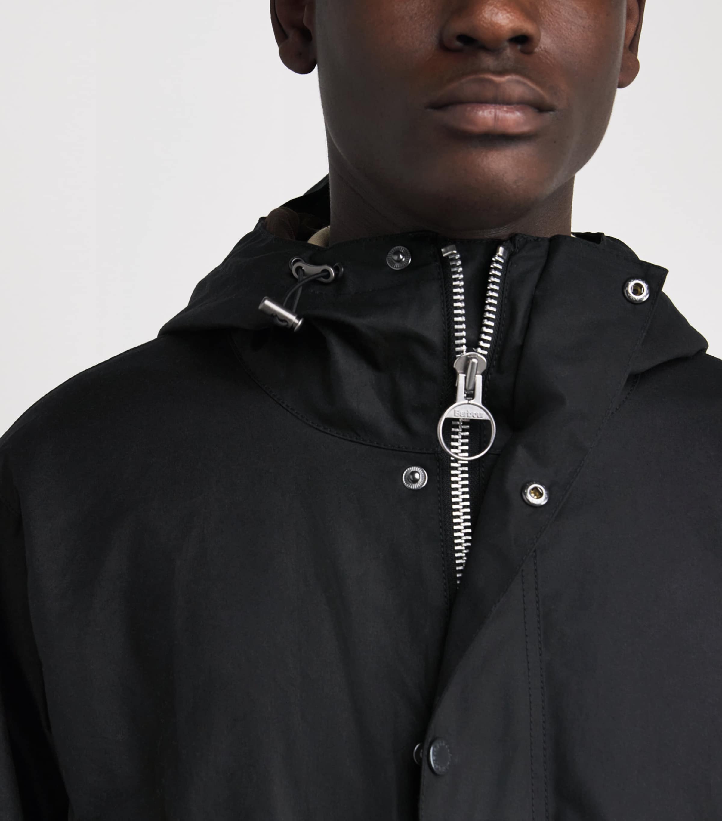 Waxed Cotton Tide Jacket BK71 BLACK Image 6
