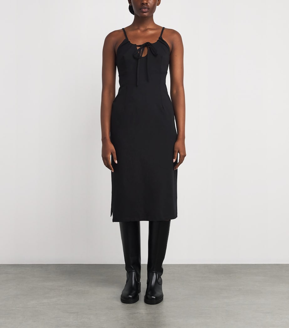 Cotton Mazal Mini Slip Dress BLACK Image 3