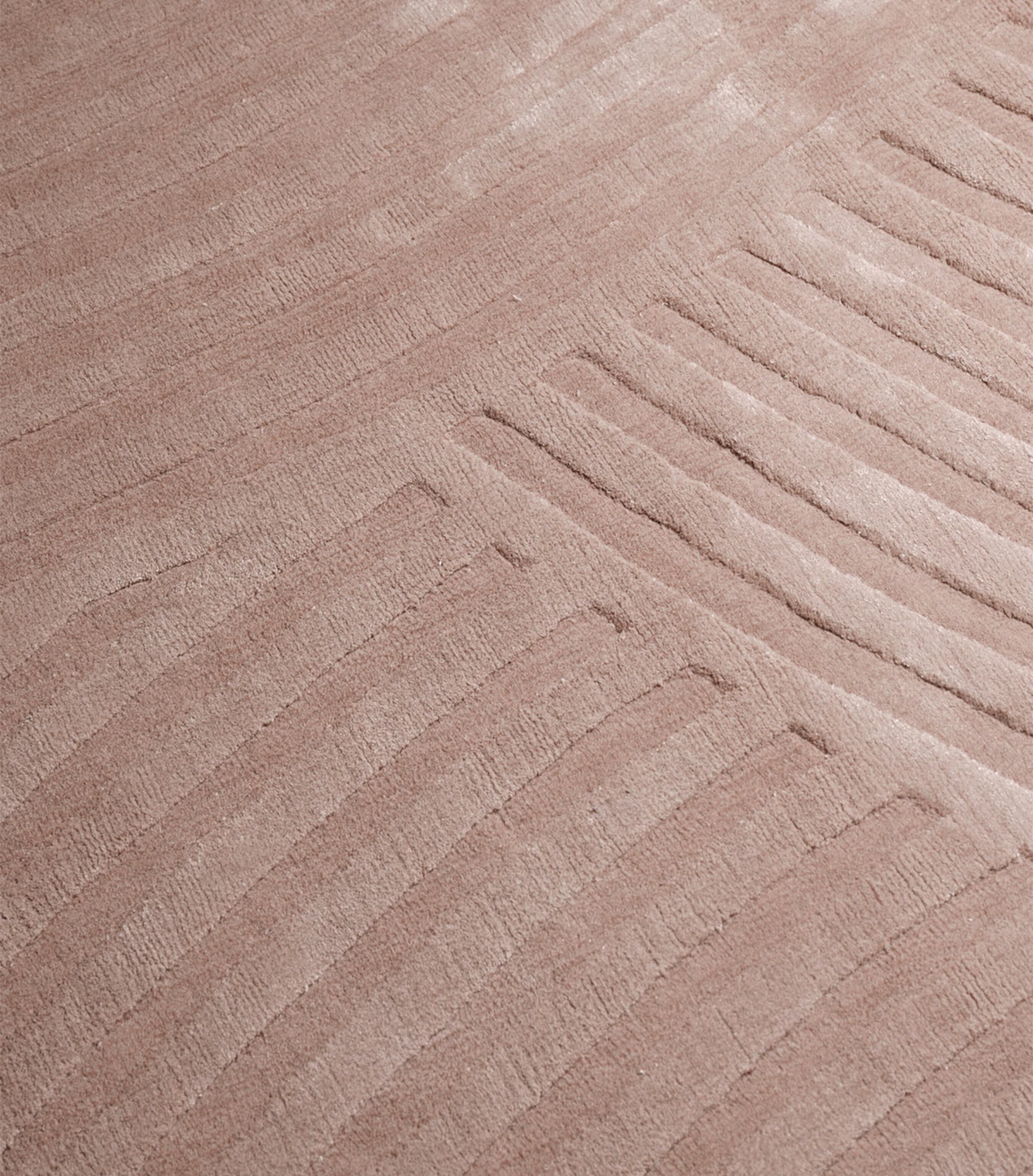 Wool-Silk Sono Salmon Rug (2.74m x 1.83m) PINK Image 6