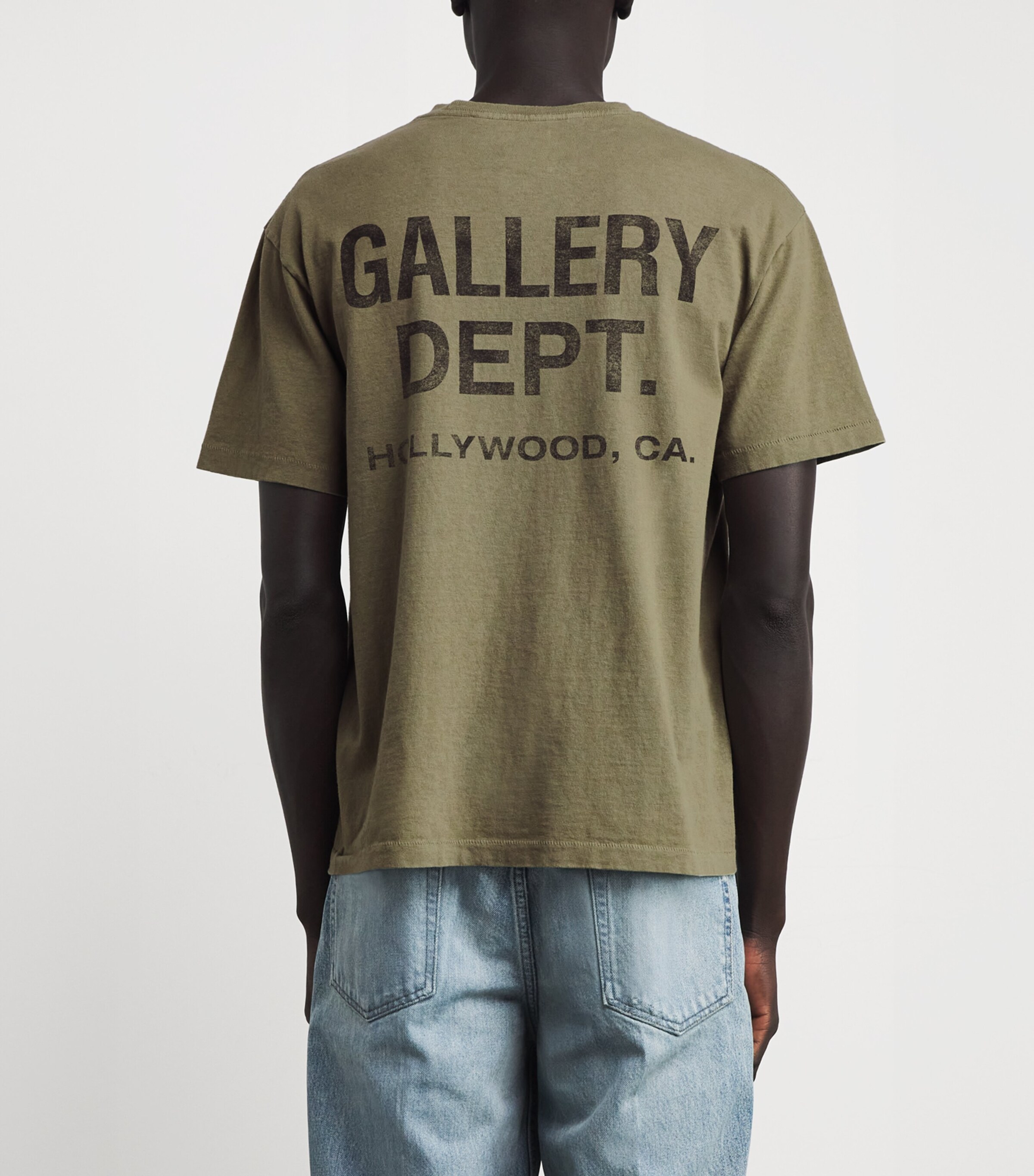 GALLERY DEPT. Mens Cotton Souvenir T-Shirt Olive Image 4