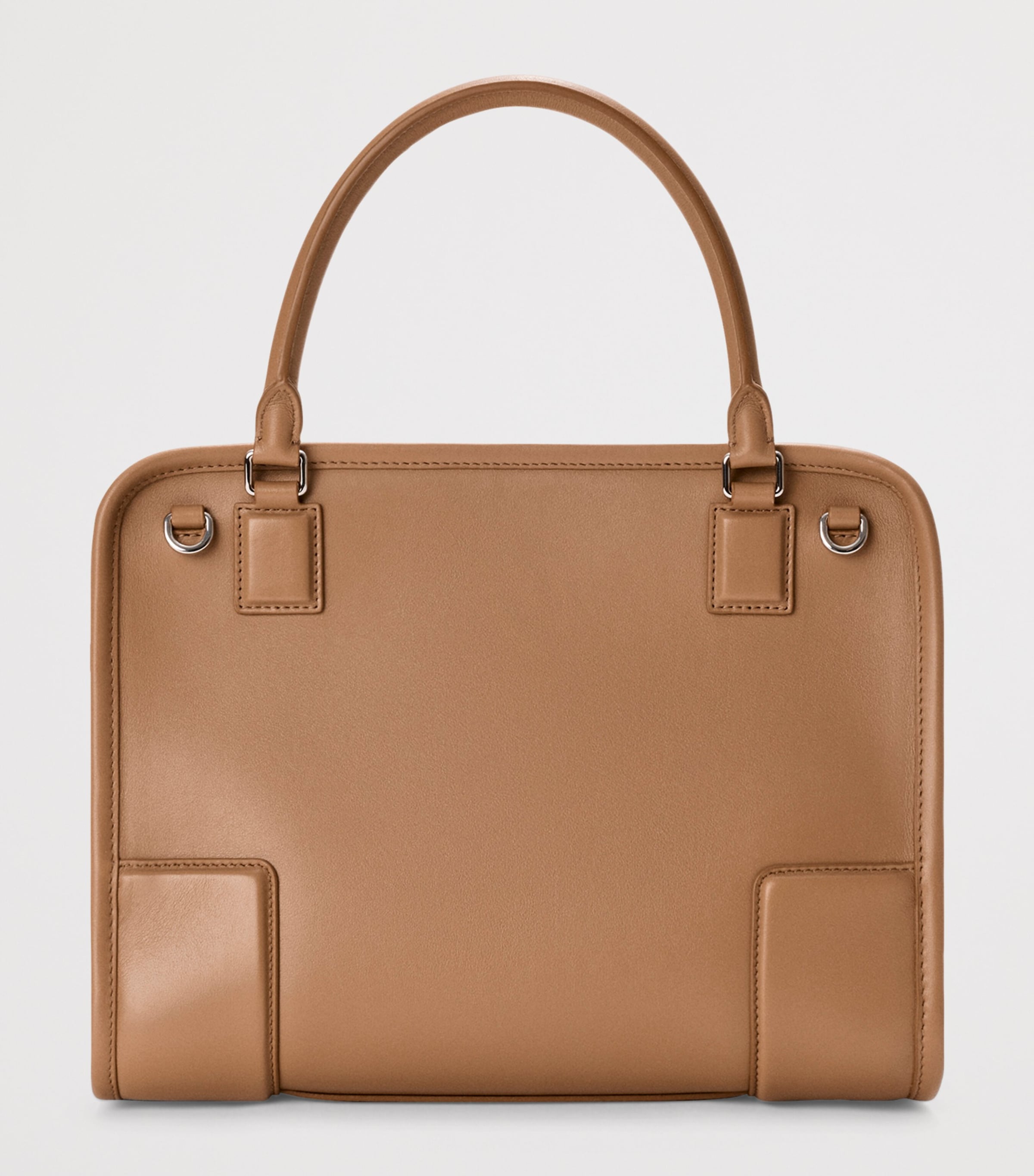 LOEWE Womens Medium Leather Amazona 180 Top-Handle Bag Mocha Image 4
