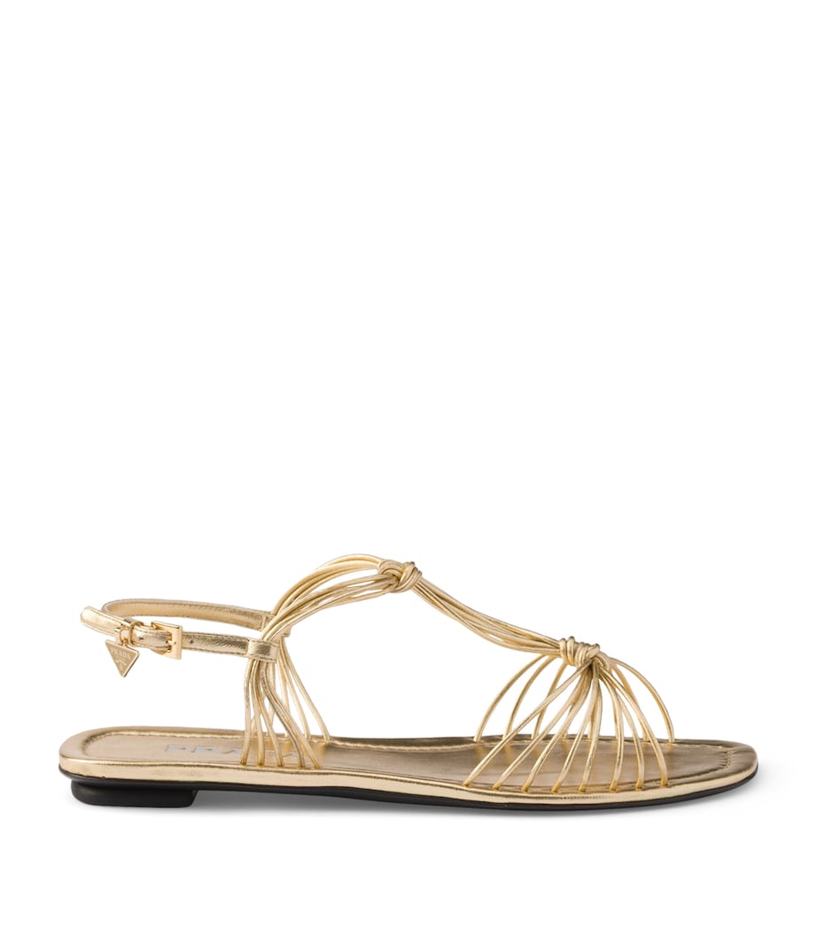 Prada Metallic Nappa Leather Sandals Image 1
