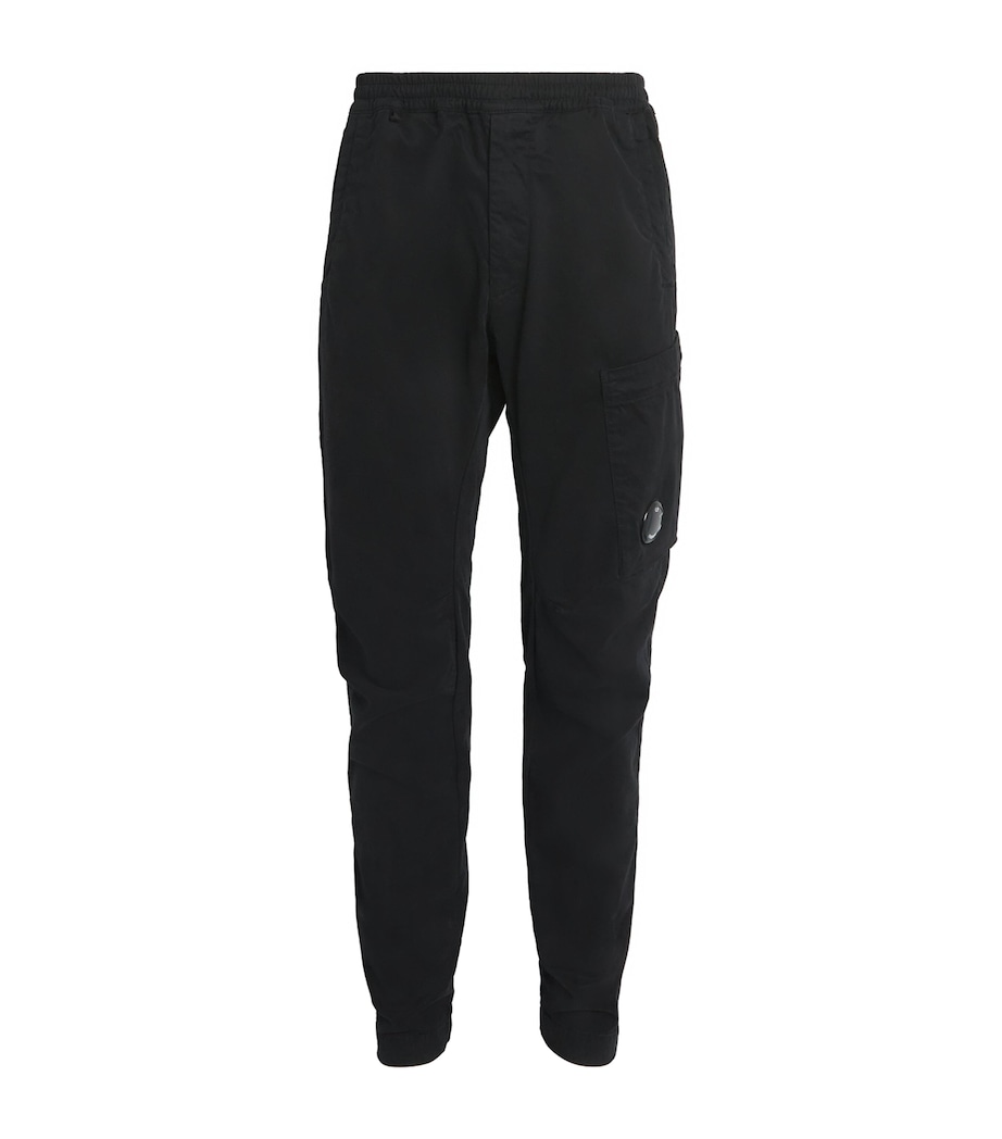 Stretch-Cotton Cargo Trousers 999 BLACK Image 1
