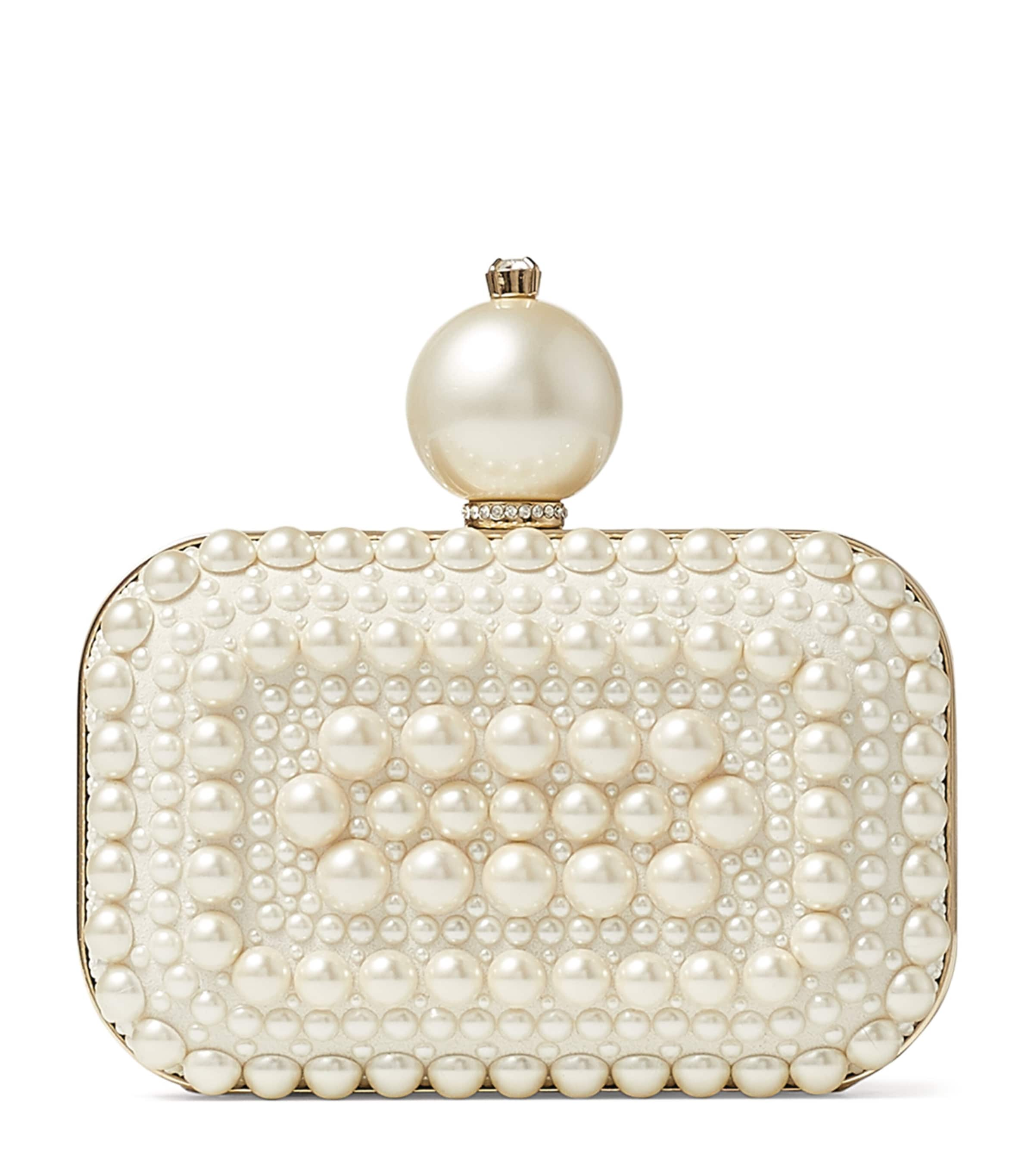 Shop Jimmy Choo Micro Cloud Clutch In White