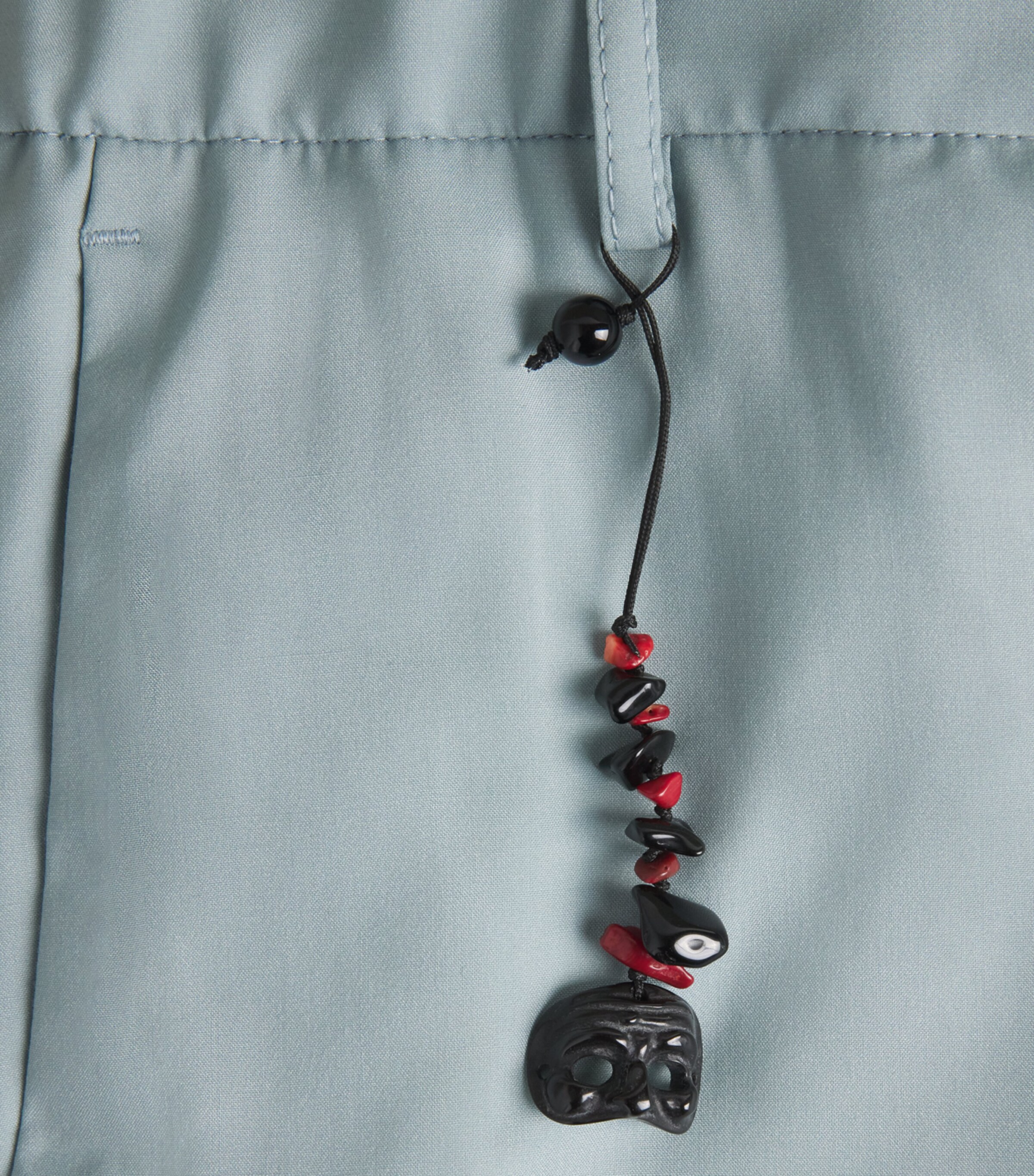 Marco Pescarolo Mens Wool-Silk Trousers Light Blu Image 6