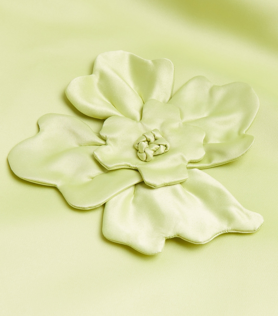 Satin Floral Leia Mini Dress CHARTREUSE Image 5