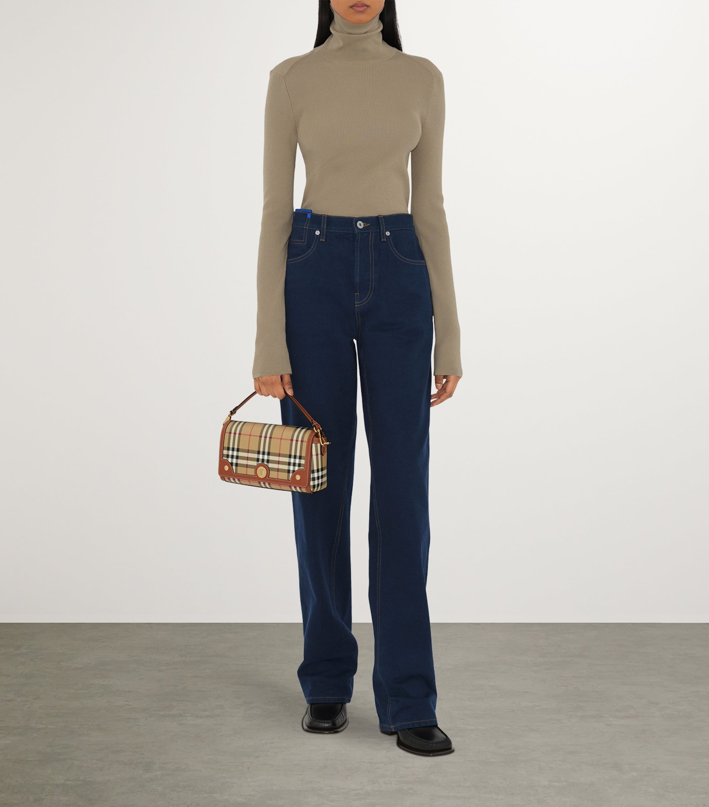 Check Top-Handle Bag BRIAR BROWN Image 4