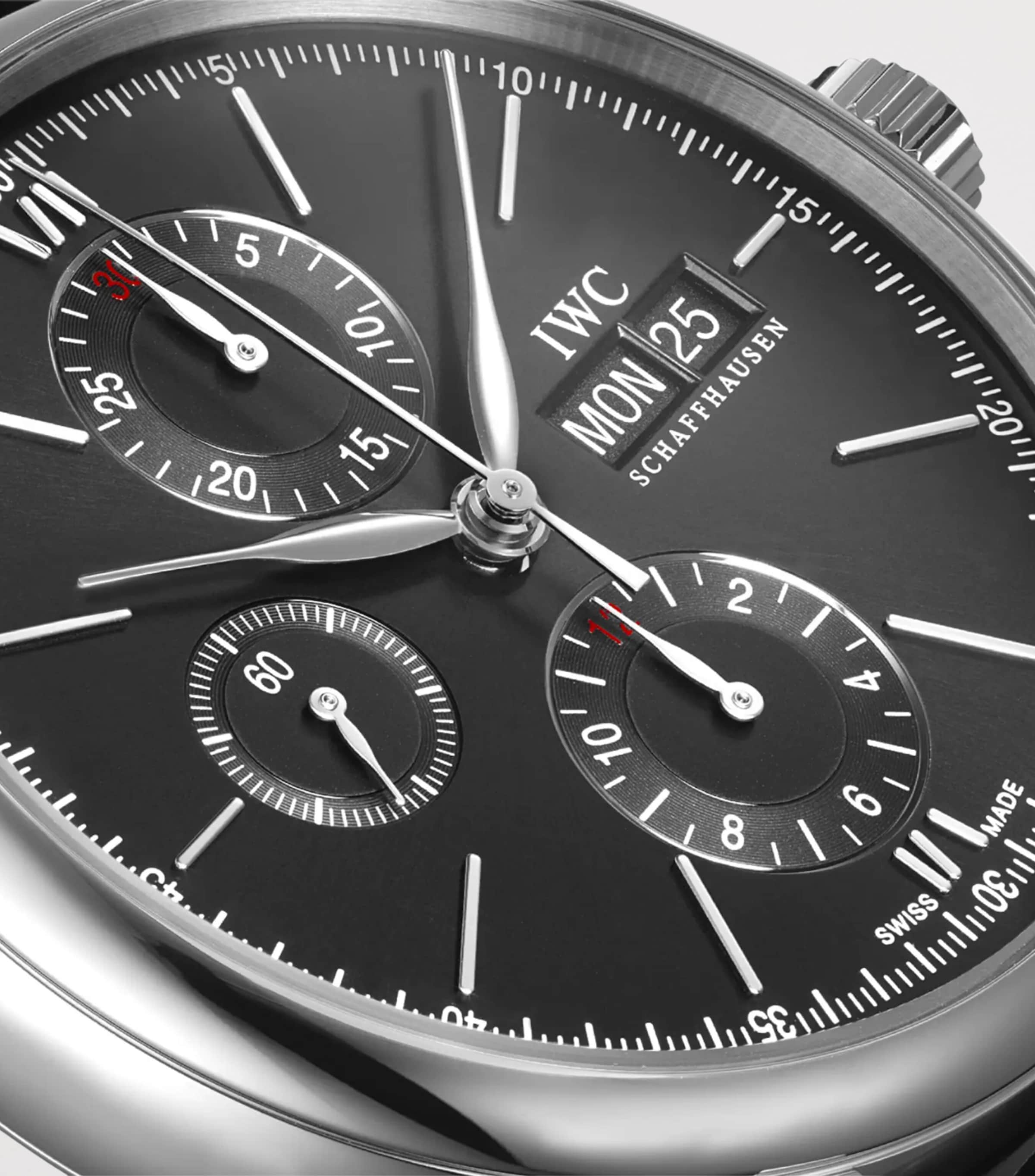 Stainless Steel Portofino Chronograph Watch 42mm BLACK Image 4