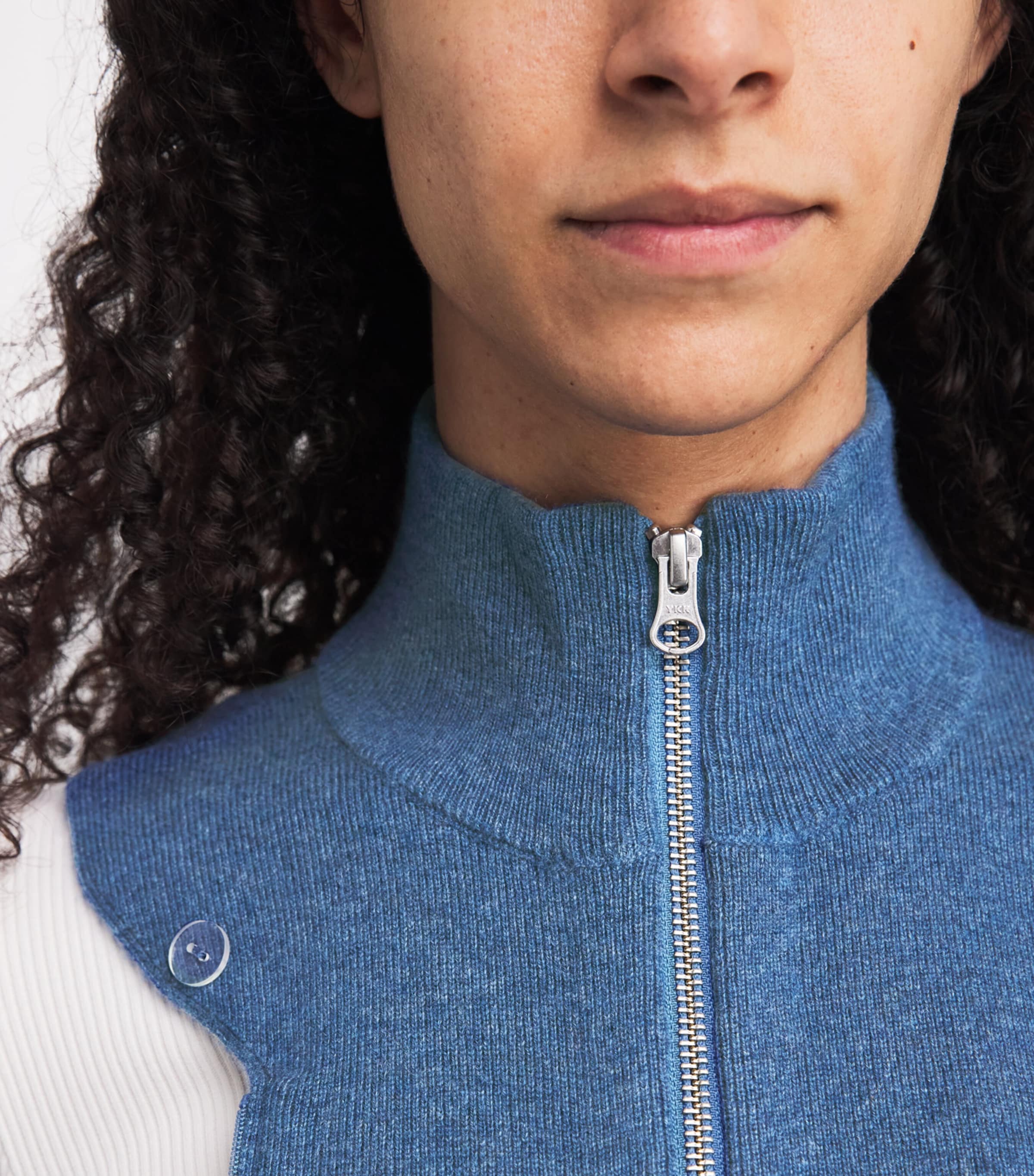 Merino Wool-Cashmere Uptown Dickey B1464 BLU COAST MLNG Image 3