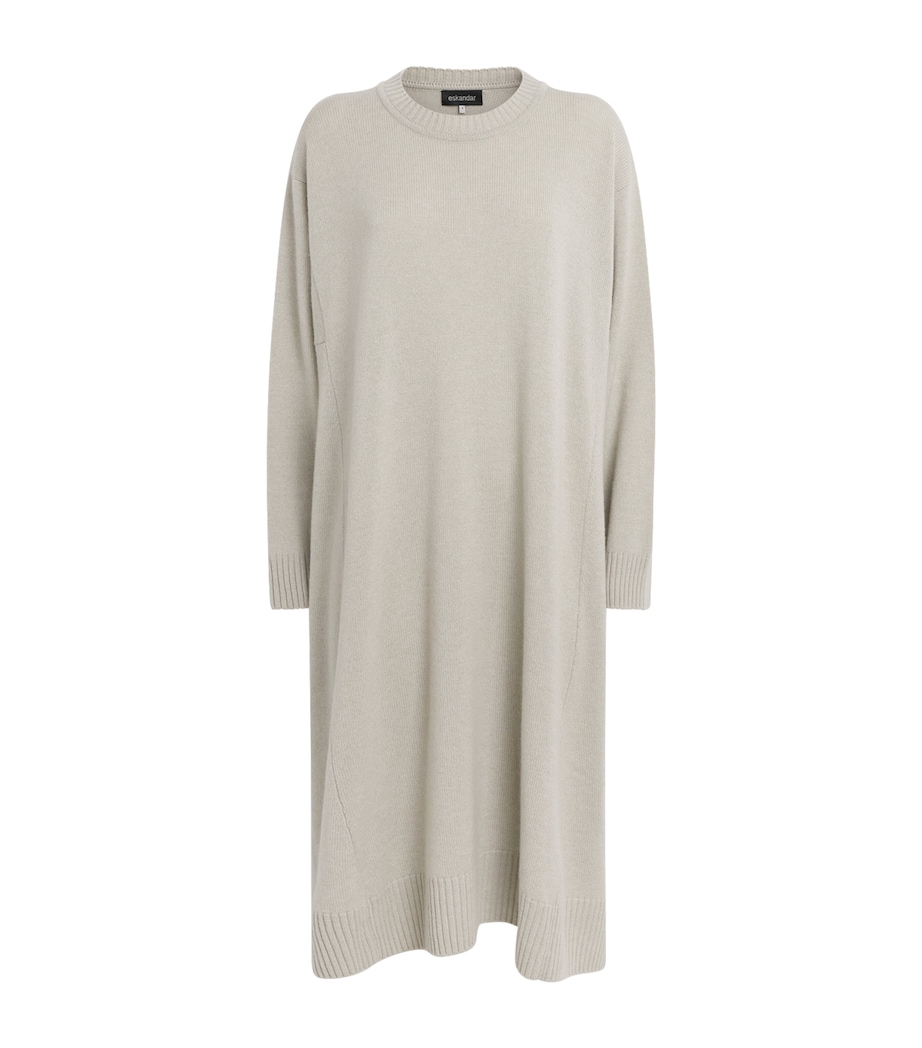 Cashmere A-Line Sweater Dress MASTIC Image 1