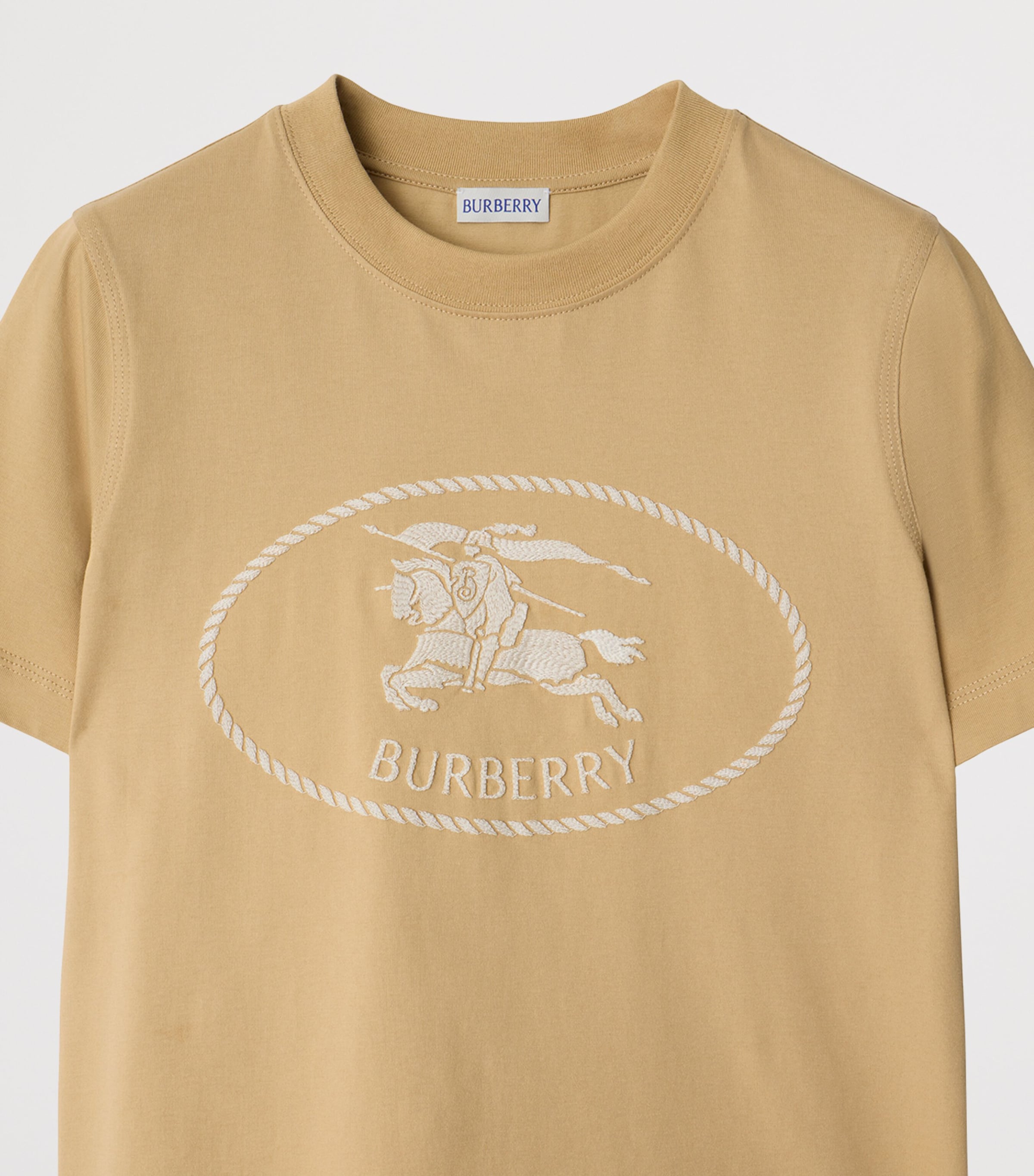 Cotton Knight Stamp T-Shirt FLAX Image 4