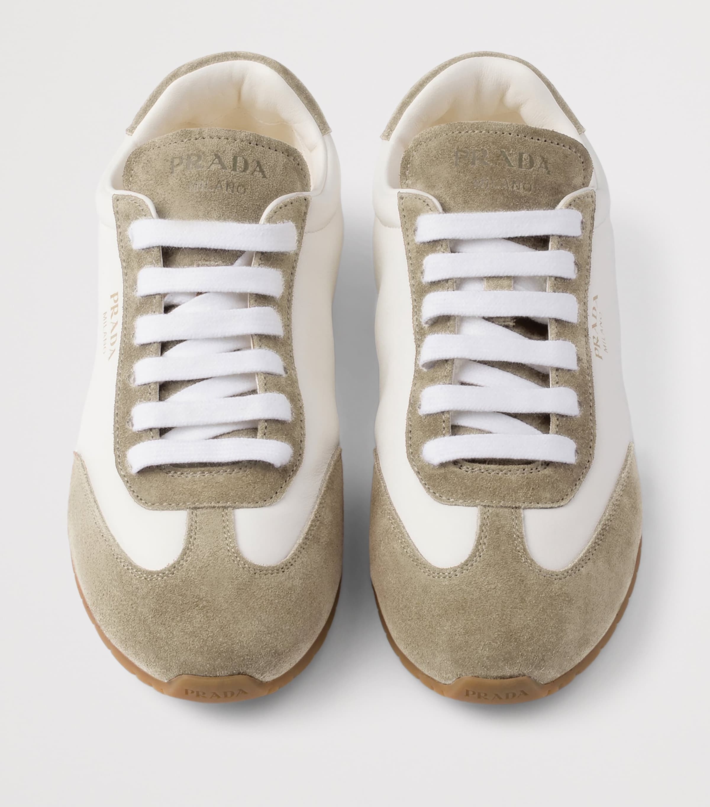 Nappa Leather and Suede Sneakers F04RG Image 3