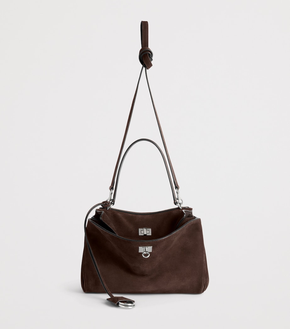 Balenciaga Womens Small Suede Rodeo Top-Handle Bag Image 2