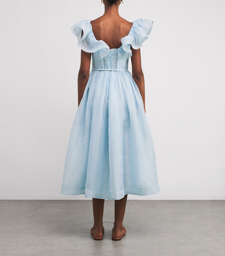 Ruffle-Neck Midi Dress MIT MINT Image 3