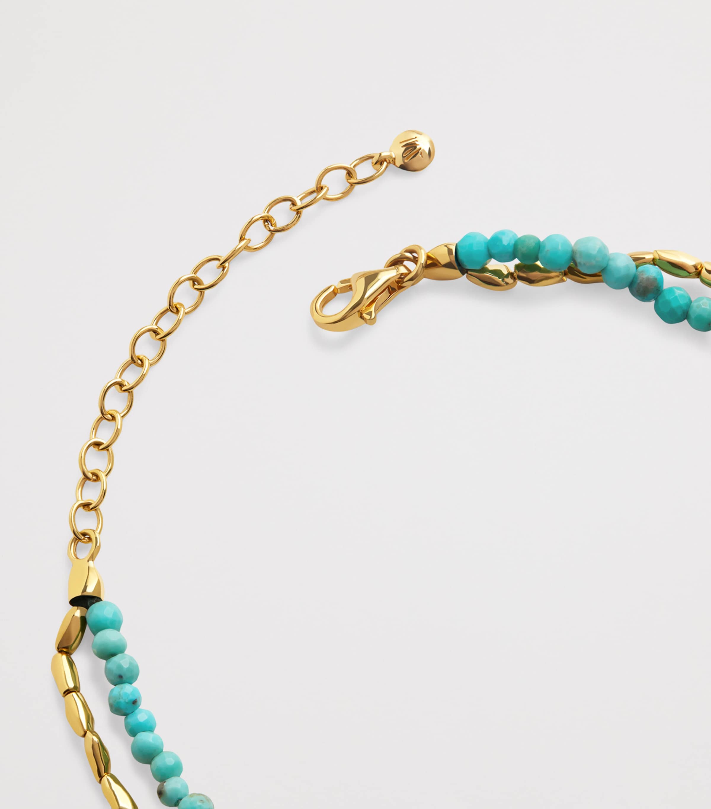 Gold Vermeil and Turquoise Mini Nugget Beaded Bracelet 18K GOLD VERMEIL Image 4